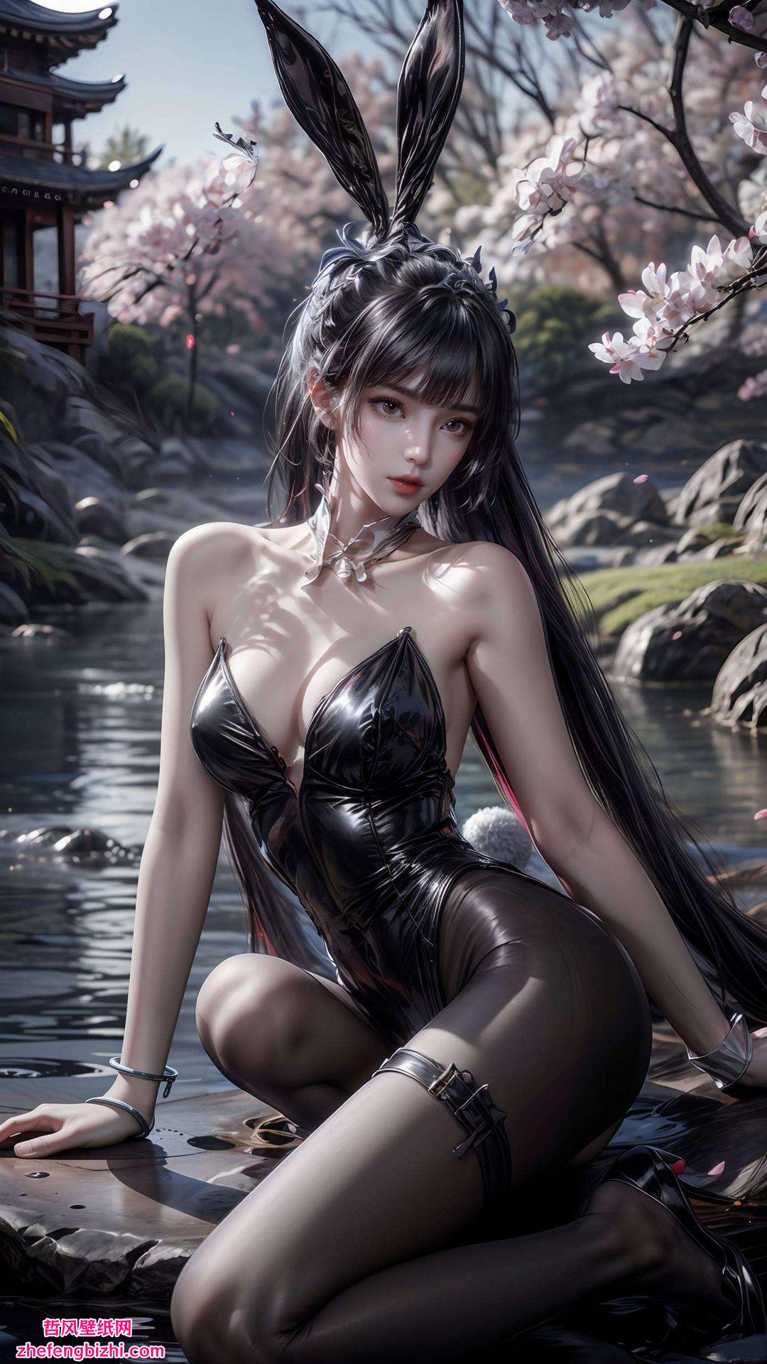 4K高清国漫女主AI单色壁纸打造你的数字艺术画廊