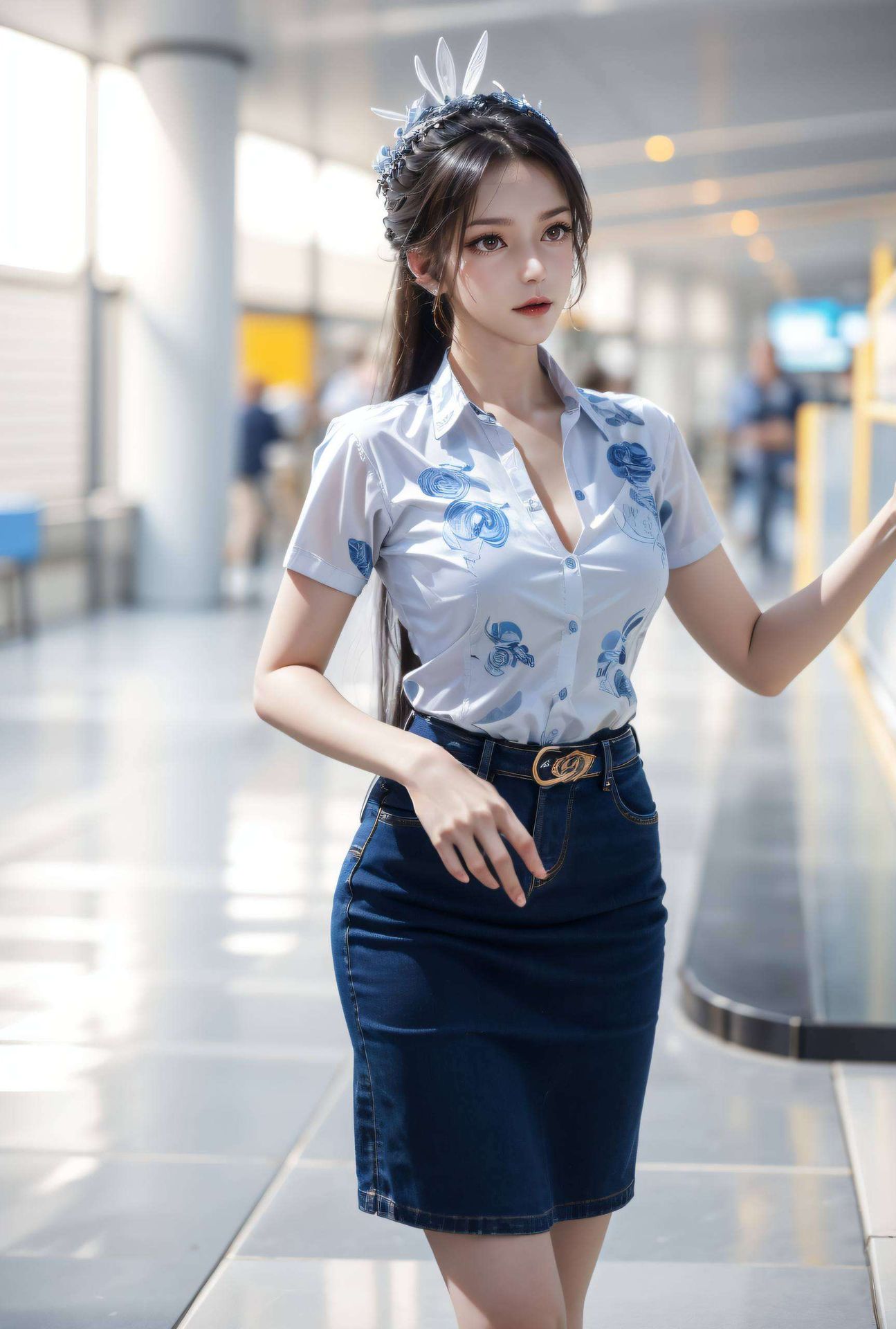 小舞的美貌与柔韧身姿将灵动舞姿与国风元素完美融合