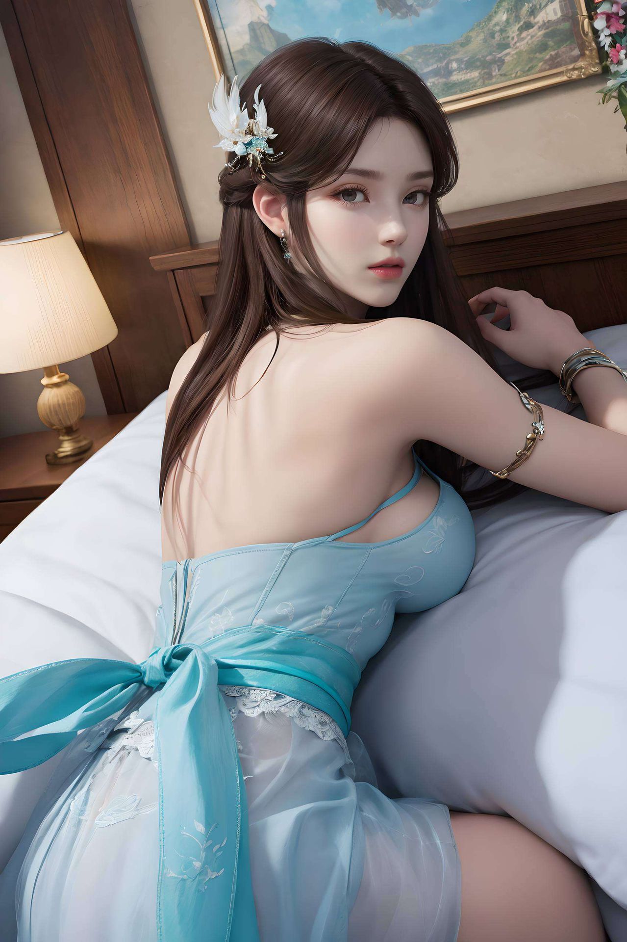 也能感受到那份静谧的古风之美她的每一次凝眸、每一个微笑