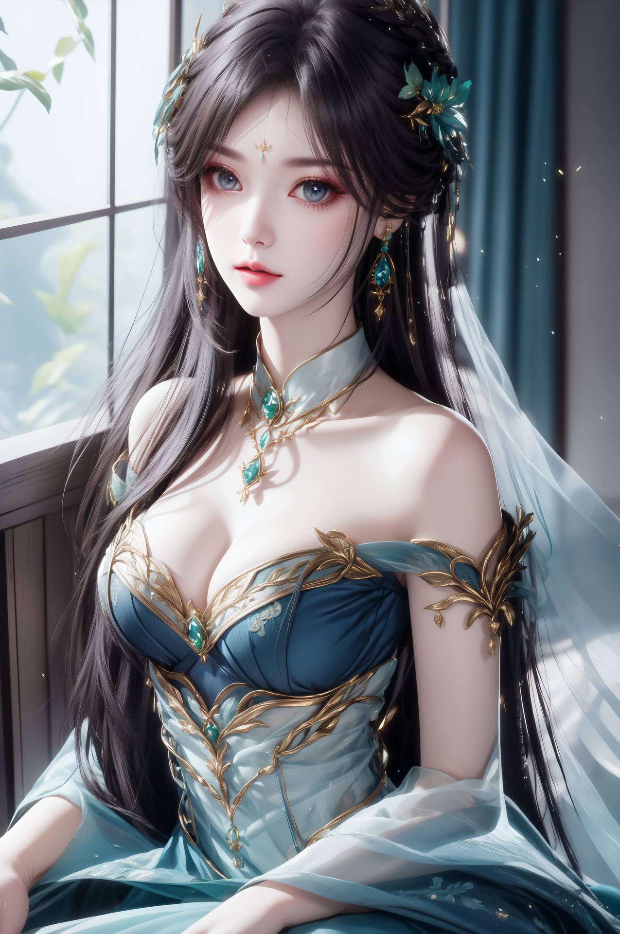 细腻到每一丝发丝国漫美女的魅力
