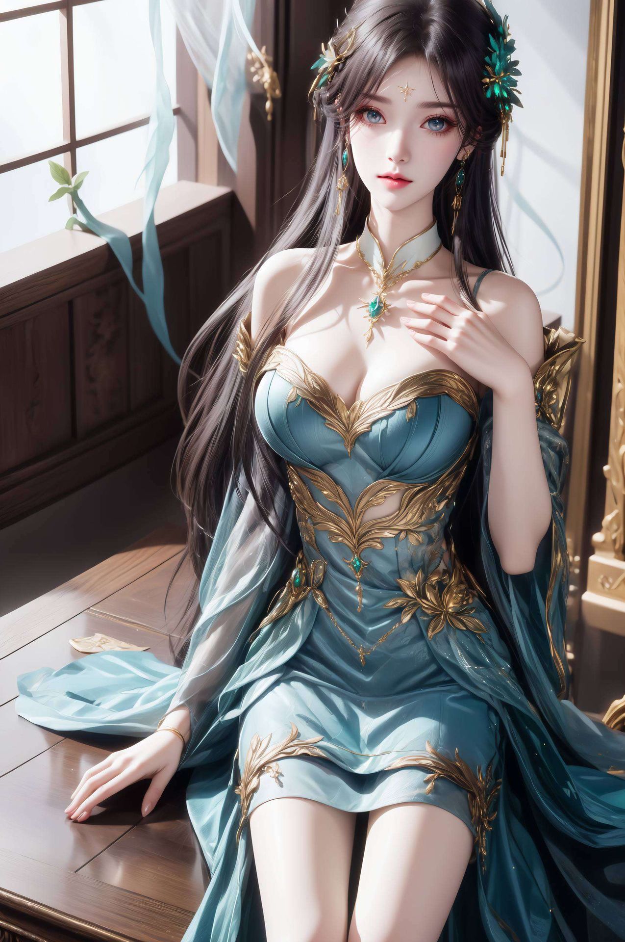 每一帧都宛如精心打造的国漫壁纸这款AI绘画的壁纸素材