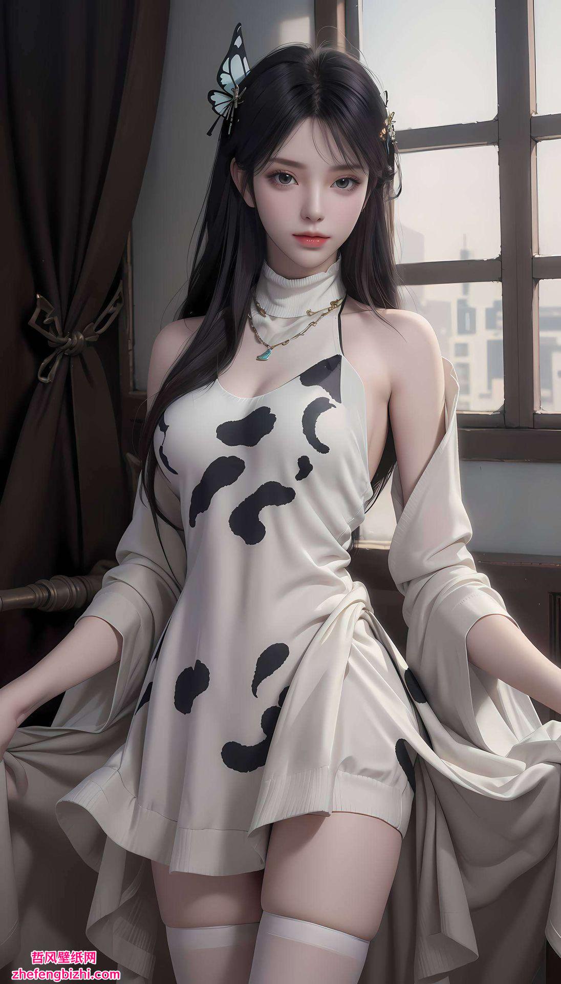 如同梦幻般融入你的iPhone壁纸与AI绘画的炫彩条纹交织