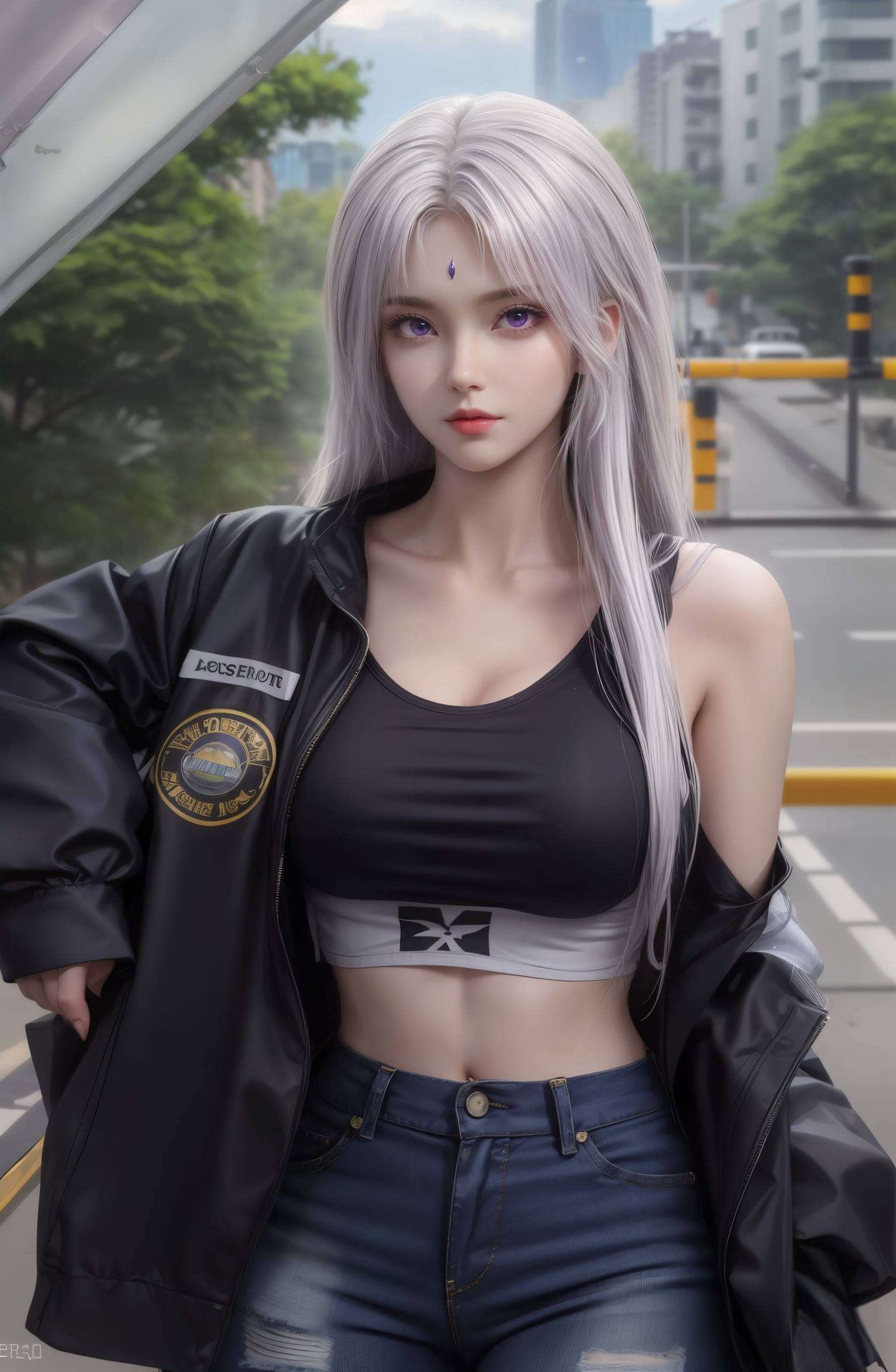 高清画质这款唯美哑光的电脑国漫美女桌面装饰图