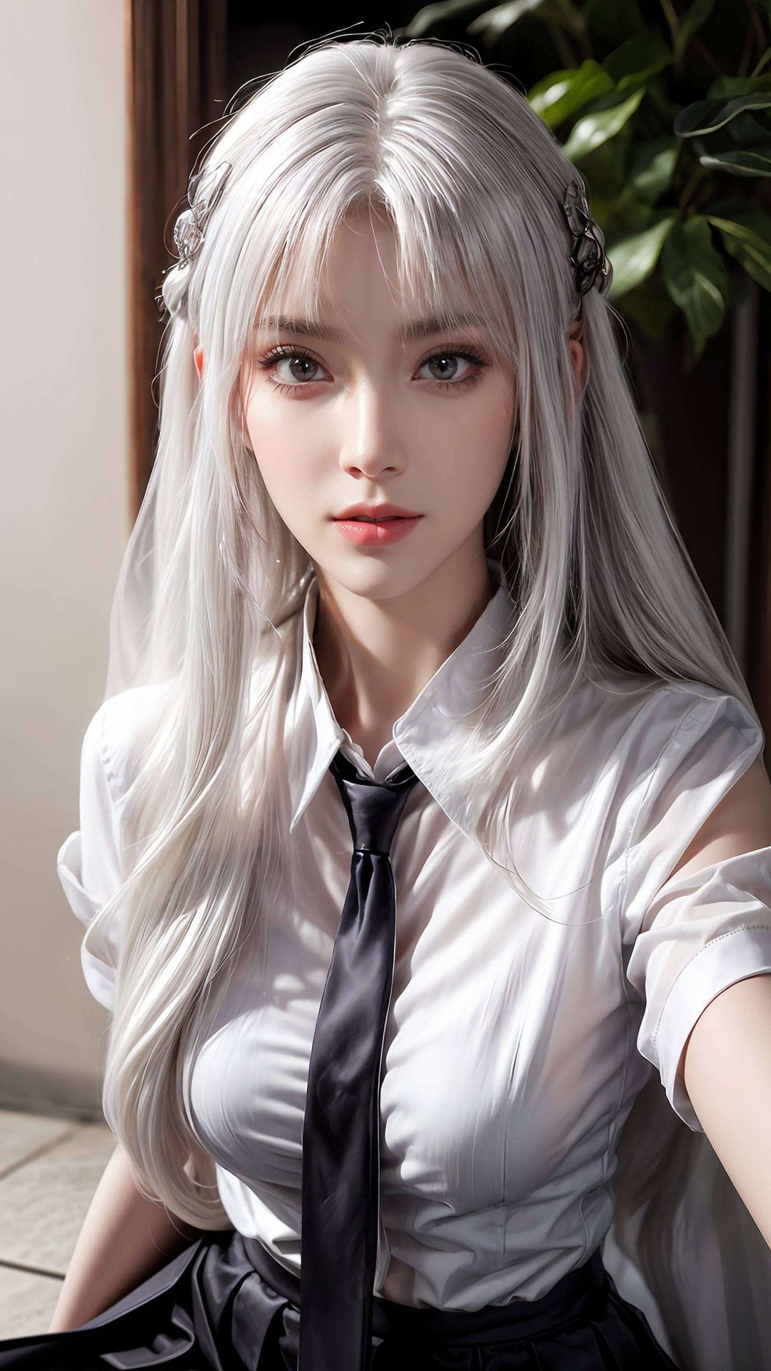 电脑上的她以国漫美女白衣小医仙为主题