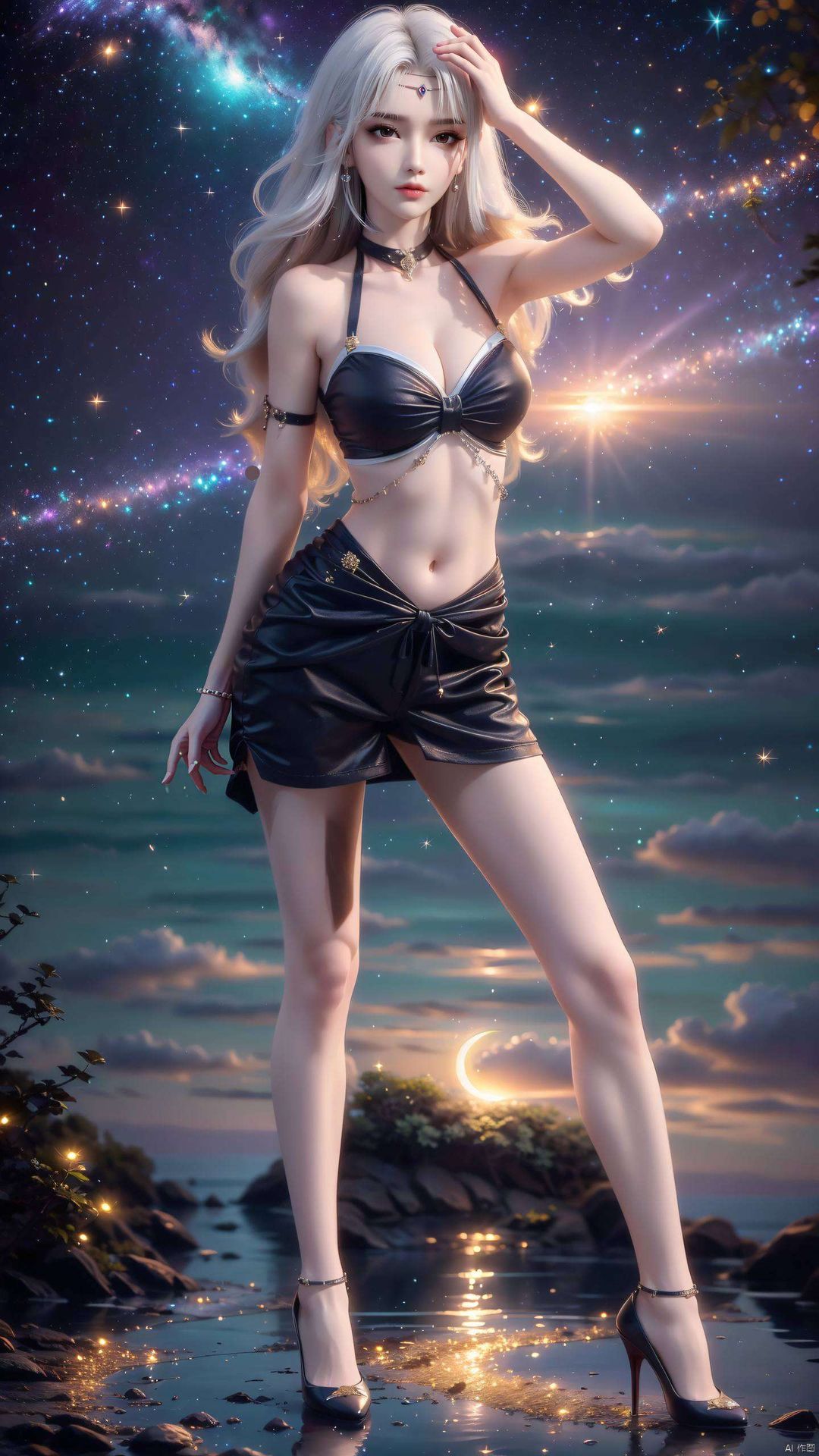 英姿飒爽这款全屏AI绘画动作素材