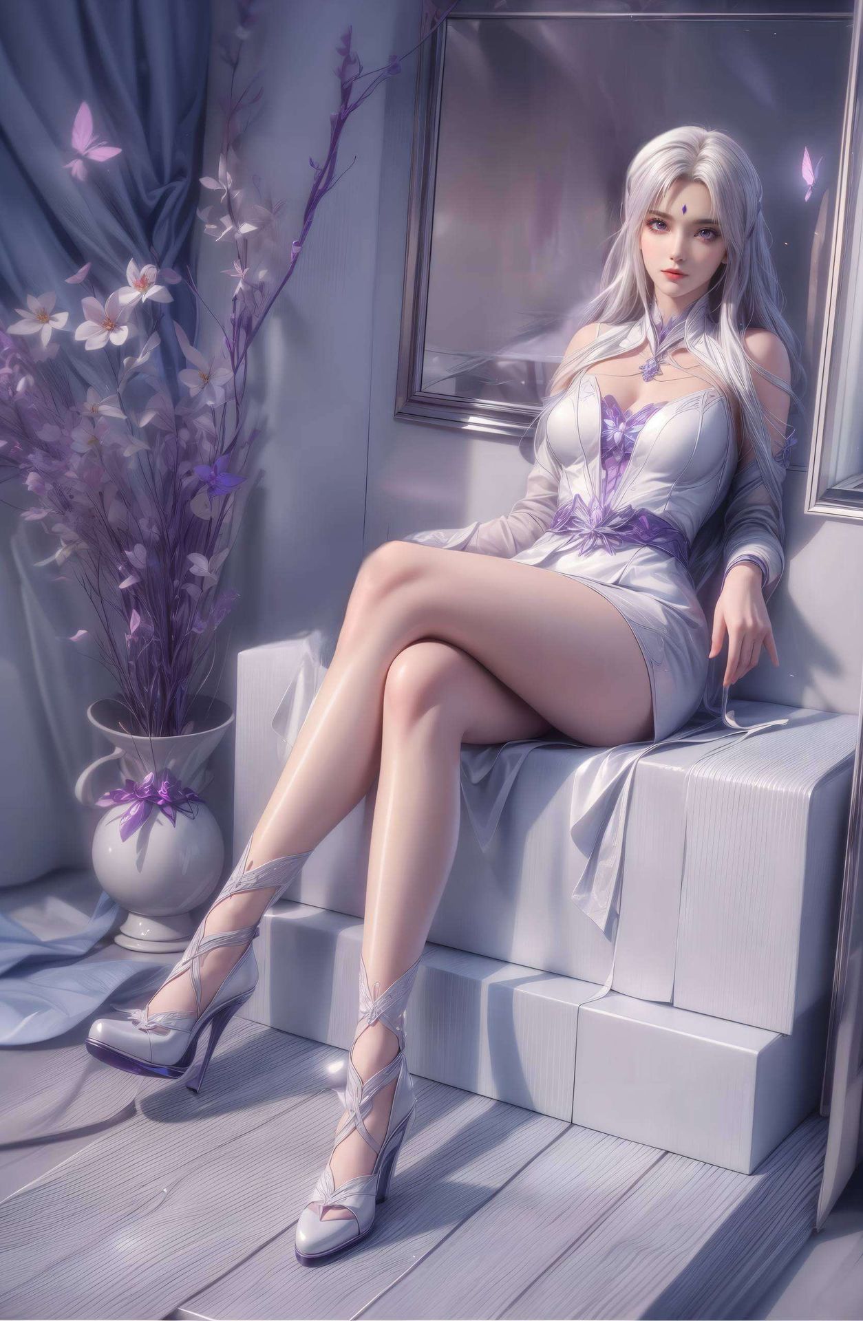 细腻描绘了小仙医的美女形象这款超高清完美像素1080p壁纸