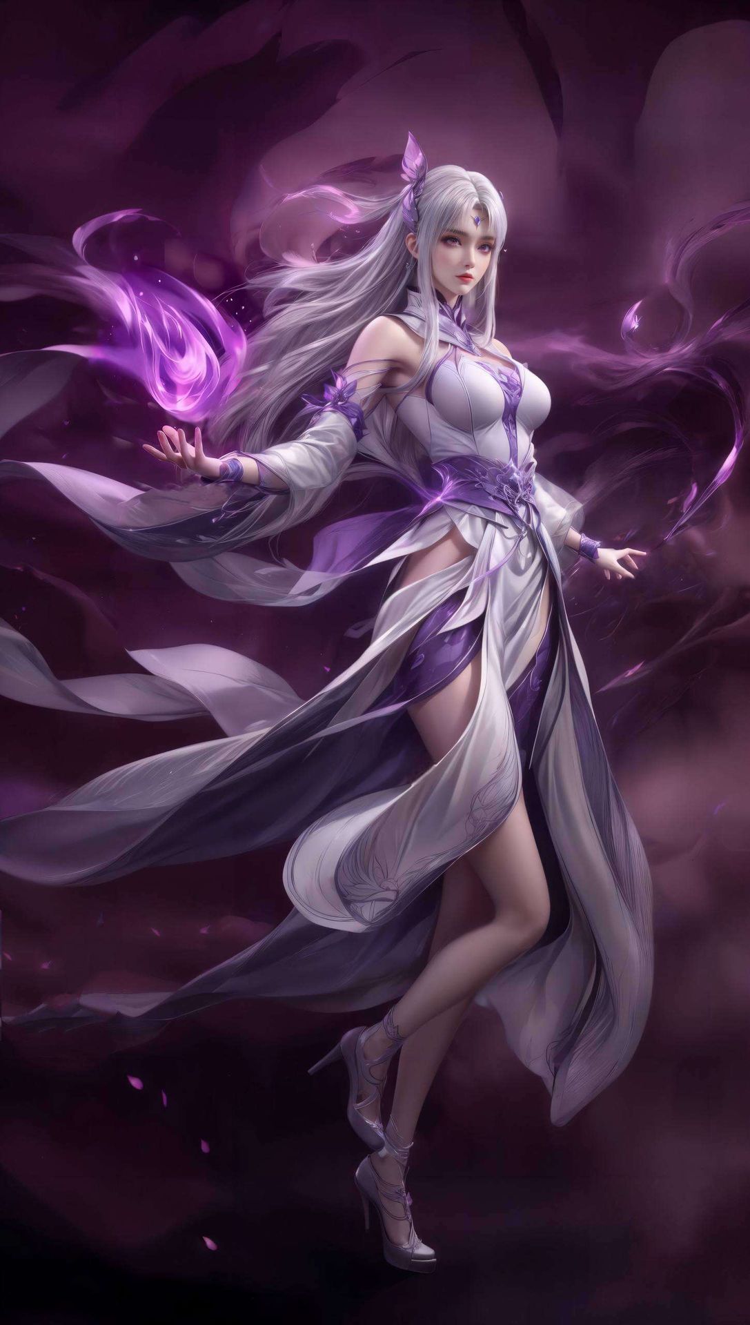 在这幽深的背景中她仿佛诉说着不为人知的秘密