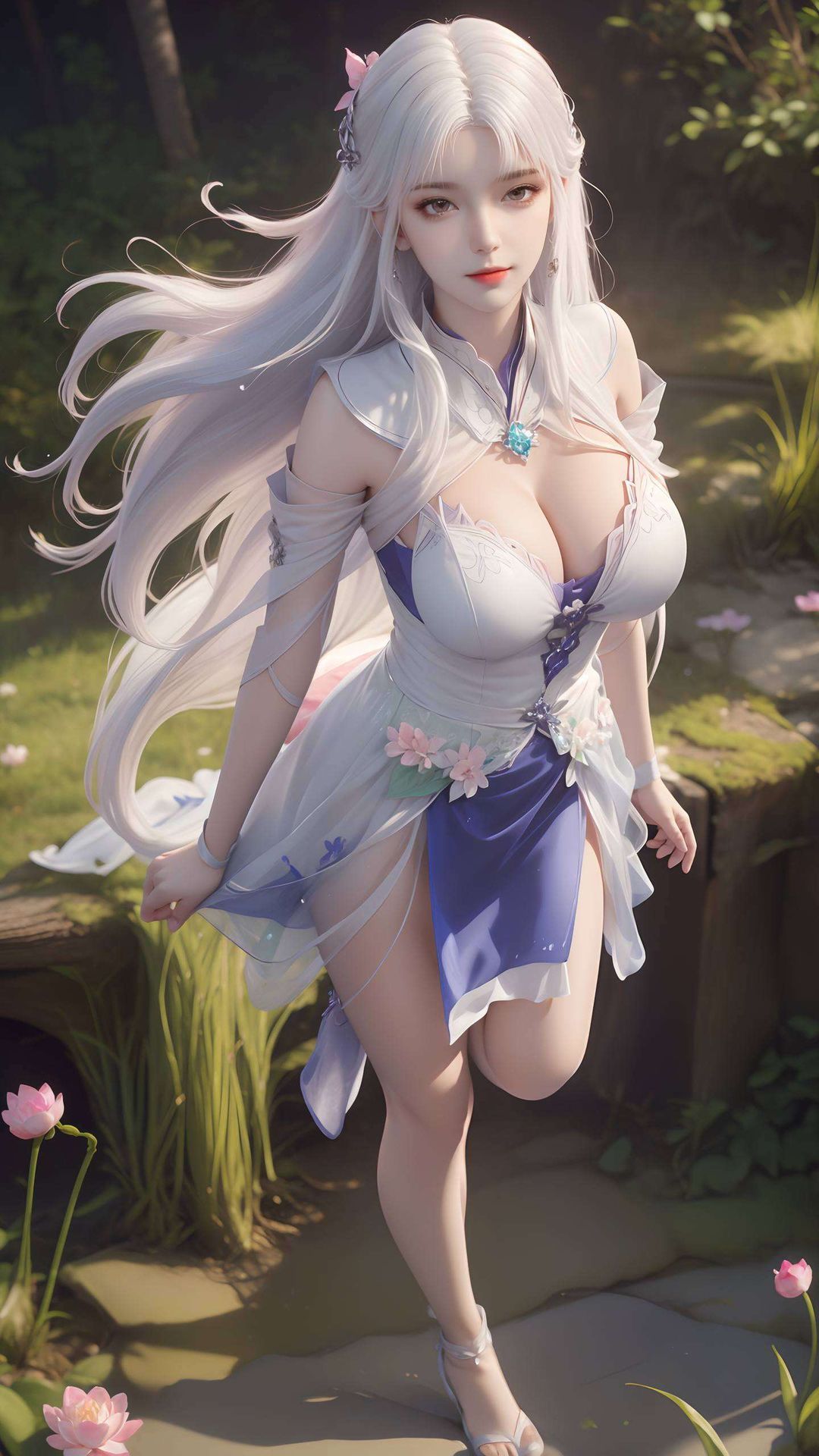 以棋盘格超高清4K画质呈现这款AI国漫壁纸