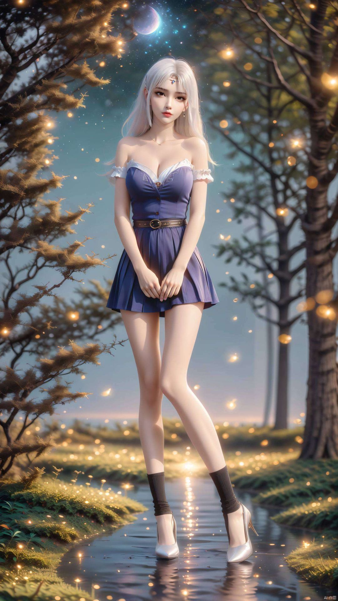 以小医仙双手插兜的生动形象为核心让整个画面更具现代感