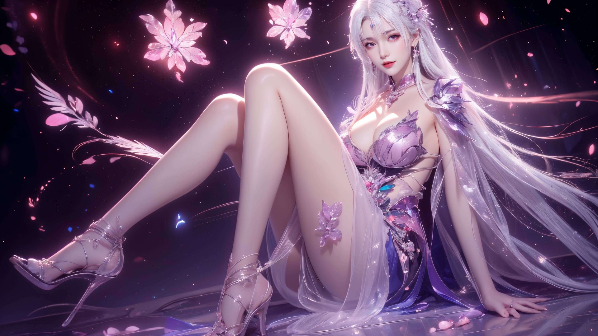 既凸显了国漫美女的柔美气质为你的电脑桌面增添一抹独特的风采