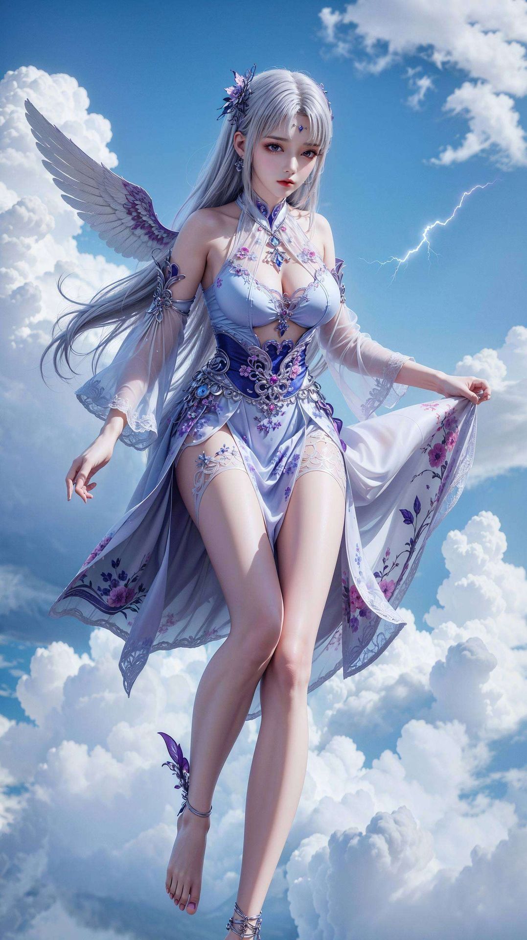 这款全屏AI绘画动作素材高清画质尽显女神风采