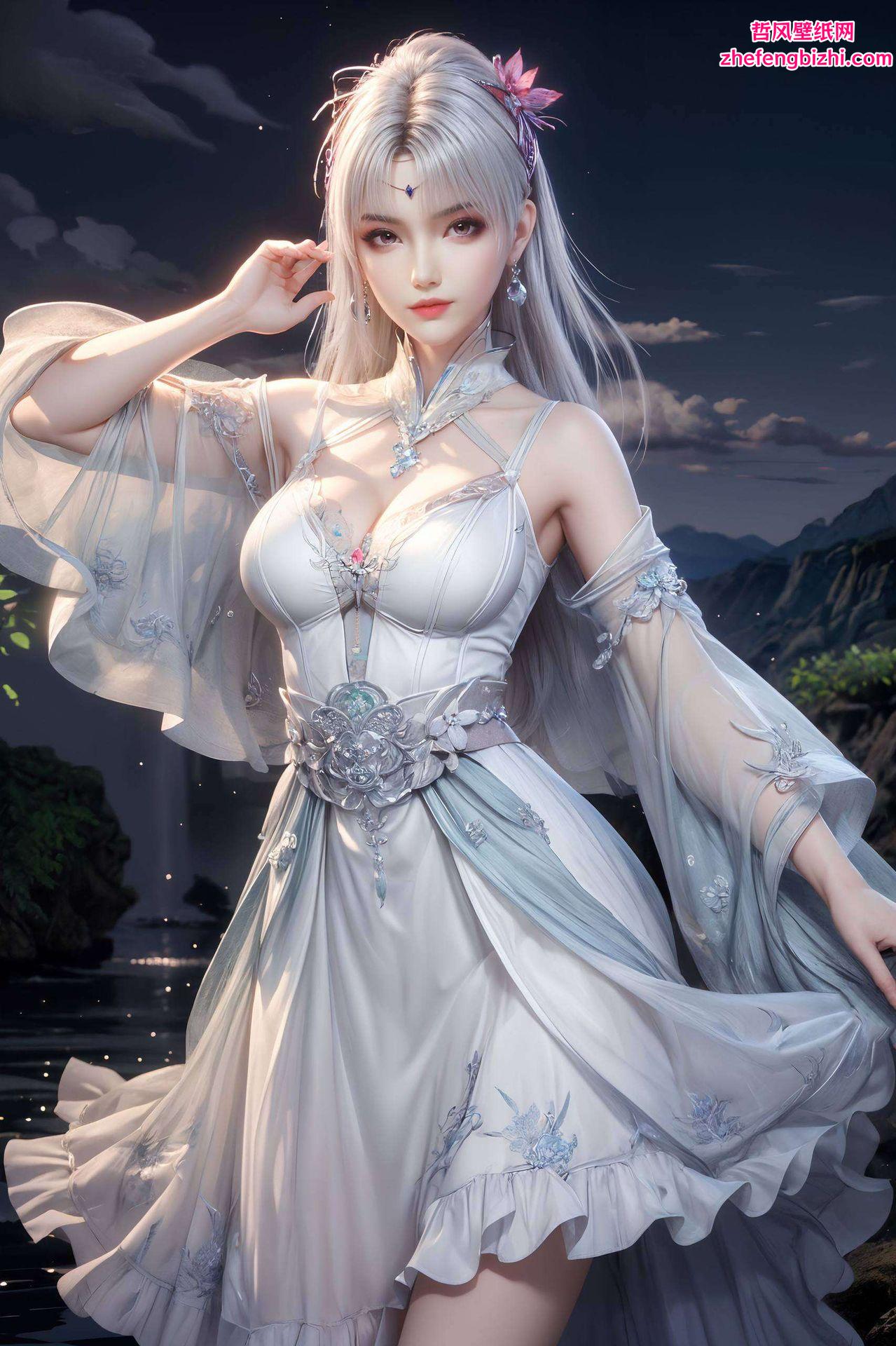 为你的手机屏幕注入仙气柔和超高清4K国漫美女潮图壁纸