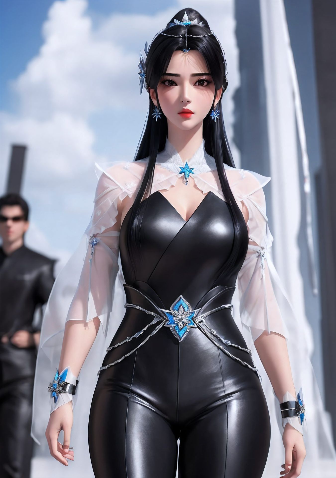 夏倾月表盘壁纸以1080p高清画质捕捉她的每一个细节