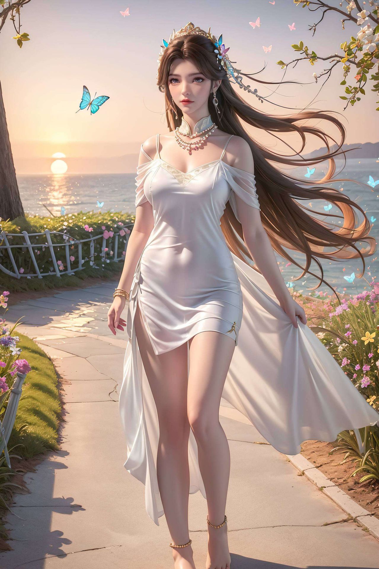 这款绿色超養眼超高清4K艺术壁纸让溪幼琴的清新气质点亮你的每一天！