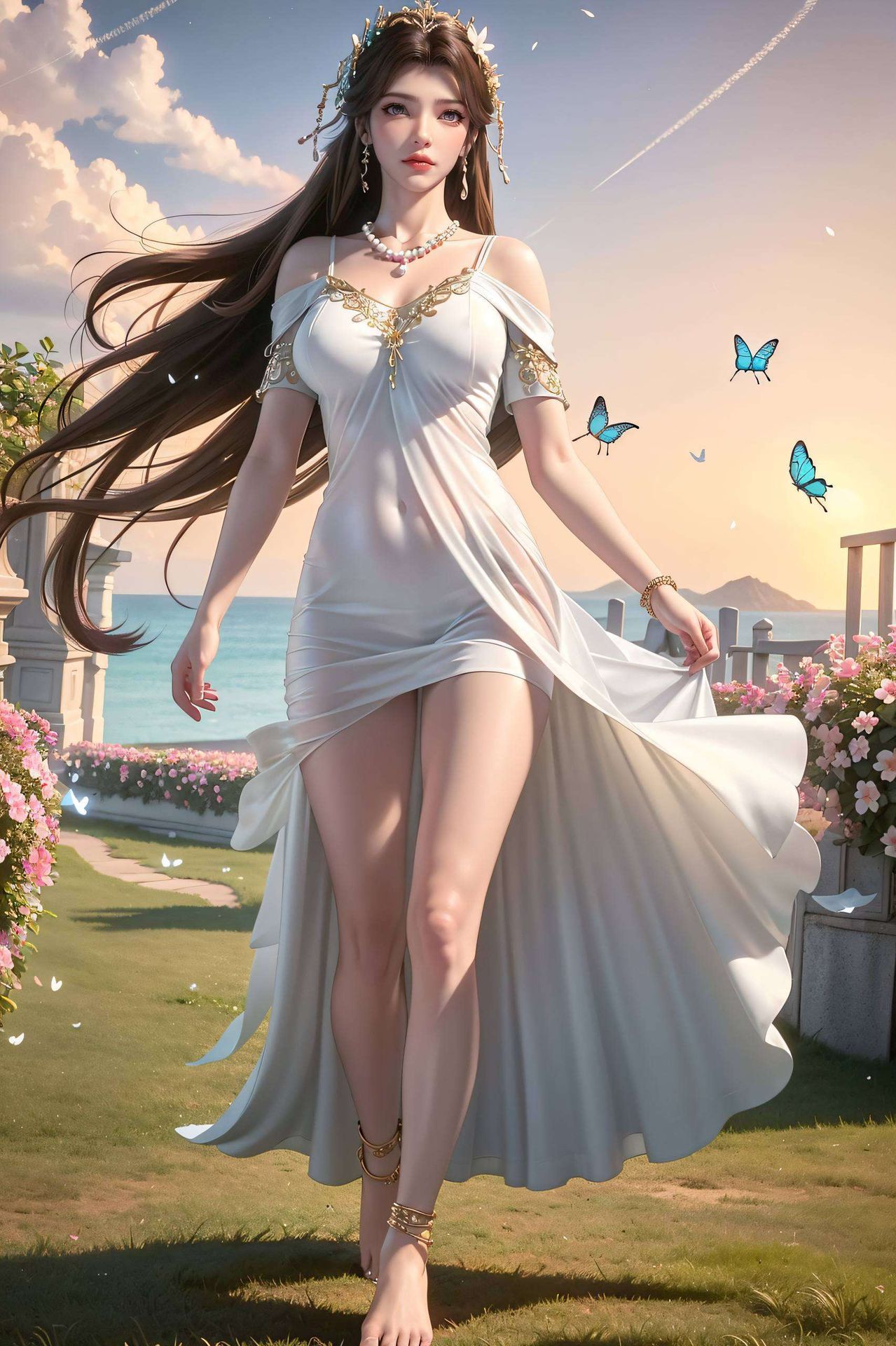 国漫界的璀璨明星——溪幼琴化身为这款丝绒质感的AI国漫女神桌面主题