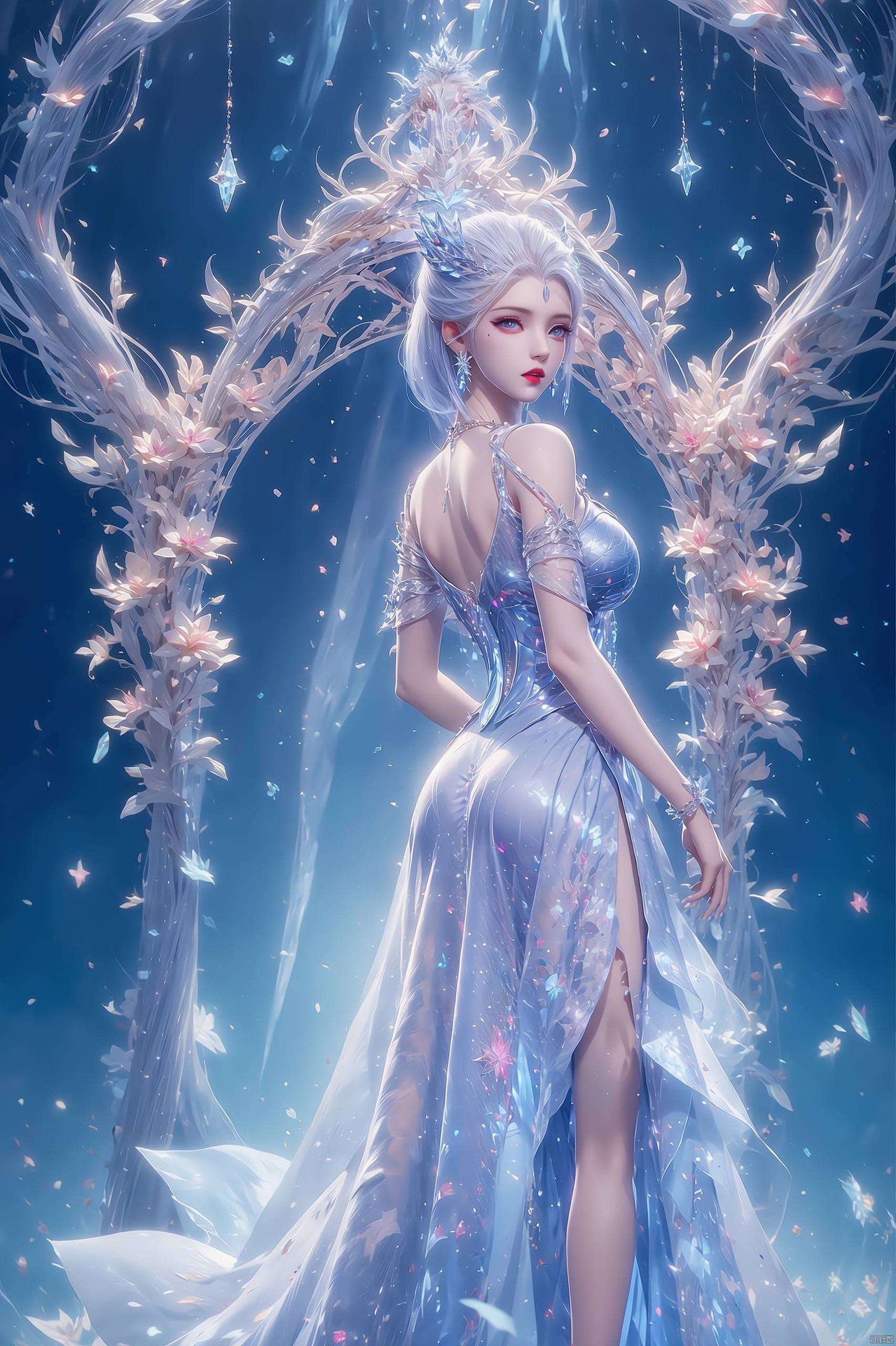 绝世唐门雪女翩翩起舞她的倩影化作桌面壁纸