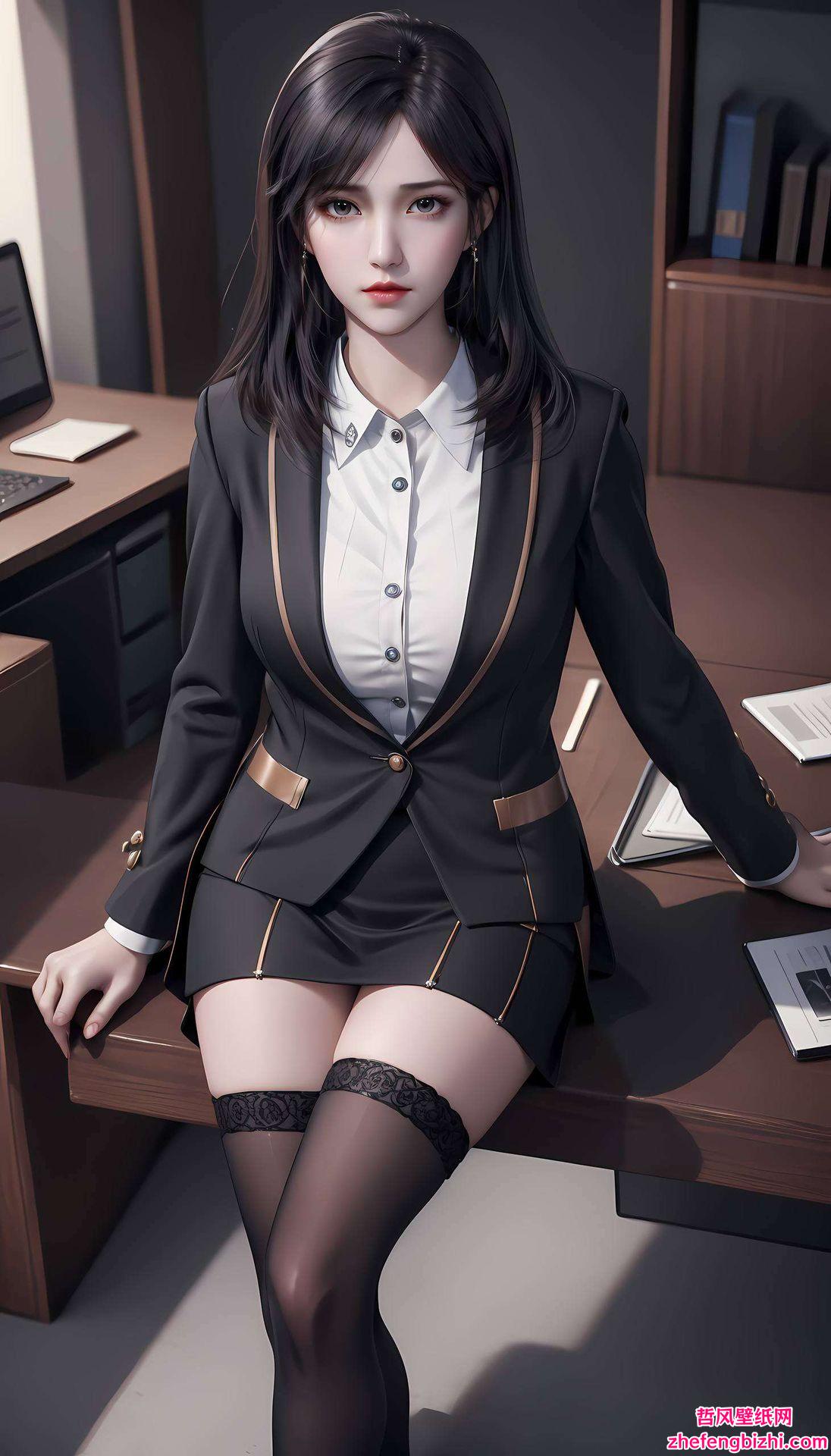 这款超好看的国漫女主AI极简壁纸以4K高清画质呈现