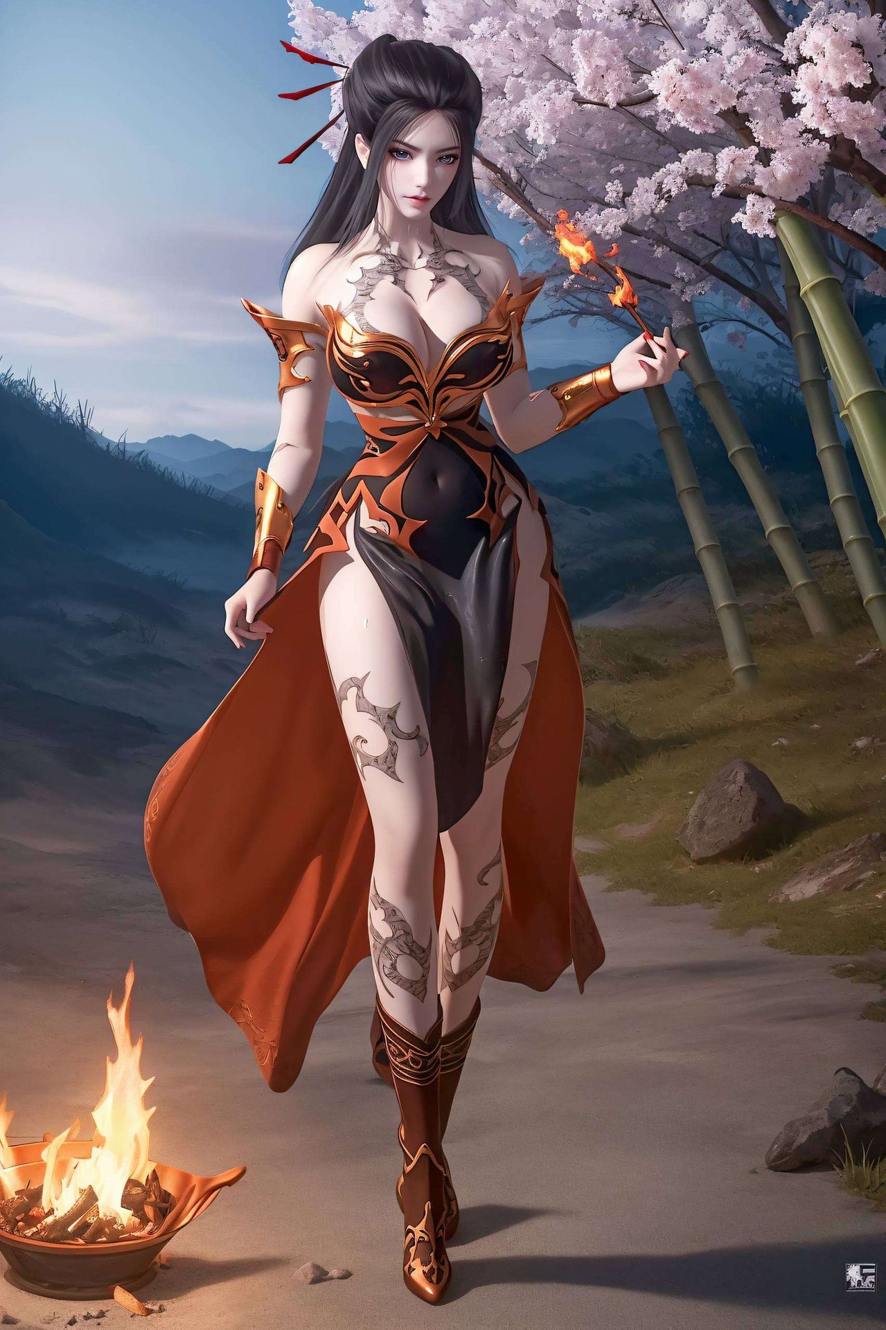 让桌面瞬间焕发活力以AI绘画技术捕捉了她的每一种迷人姿势