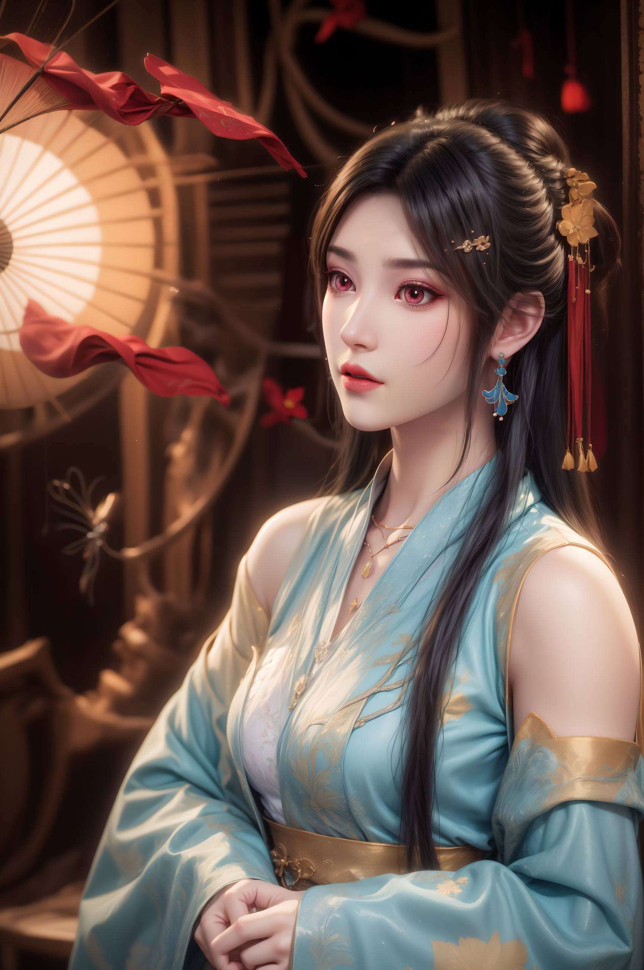 以元尊夭夭的背影为主题仿佛能感受到那份古朴与神秘