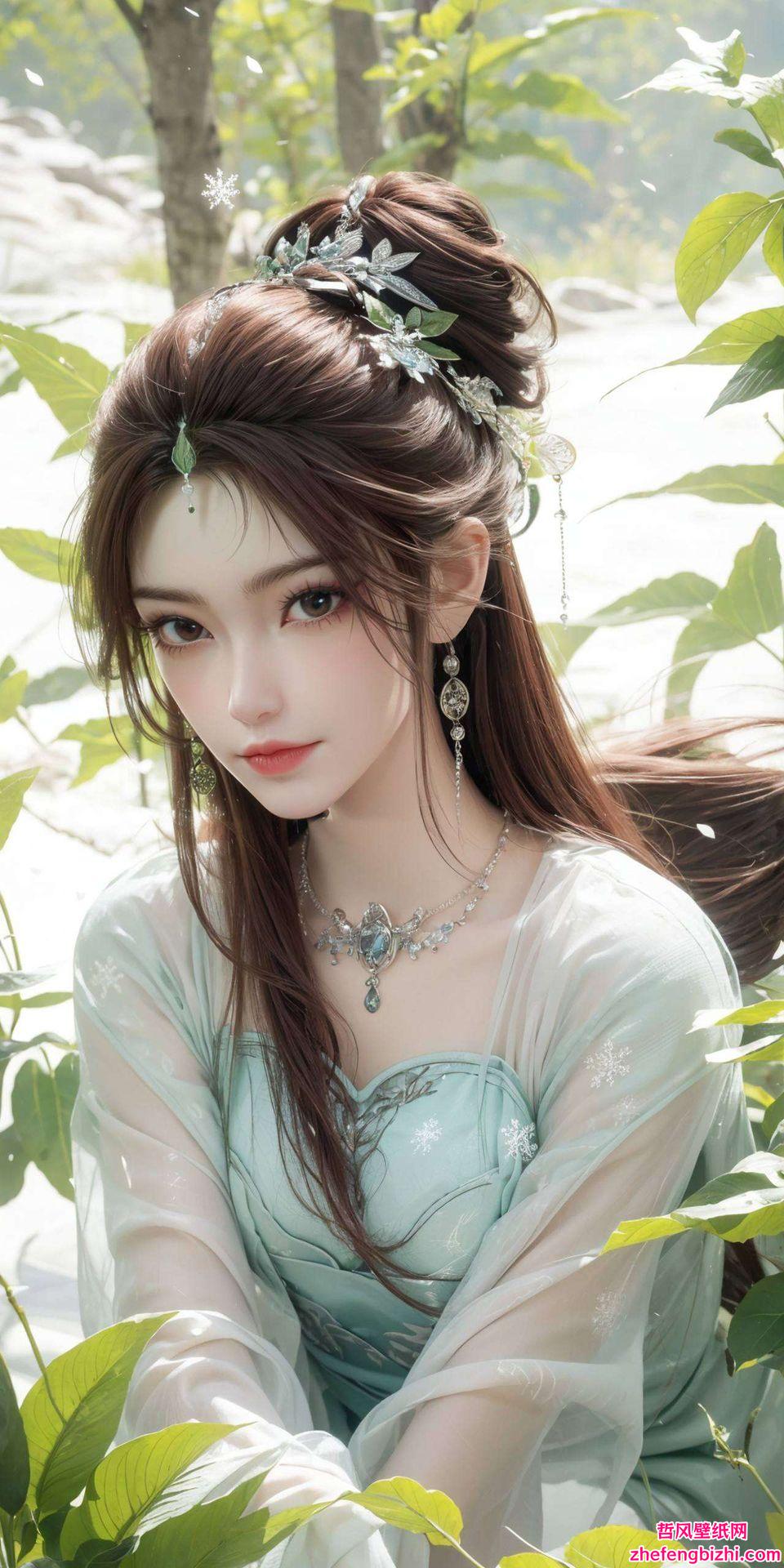 叶倾仙的面纱轻轻摇曳为你的桌面带来一场视觉盛宴