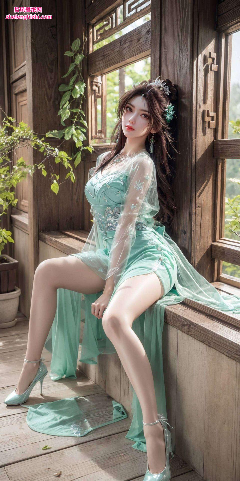 这款叶倾仙全身壁纸融合了国漫的独特韵味与现代AI技术的细腻波点设计