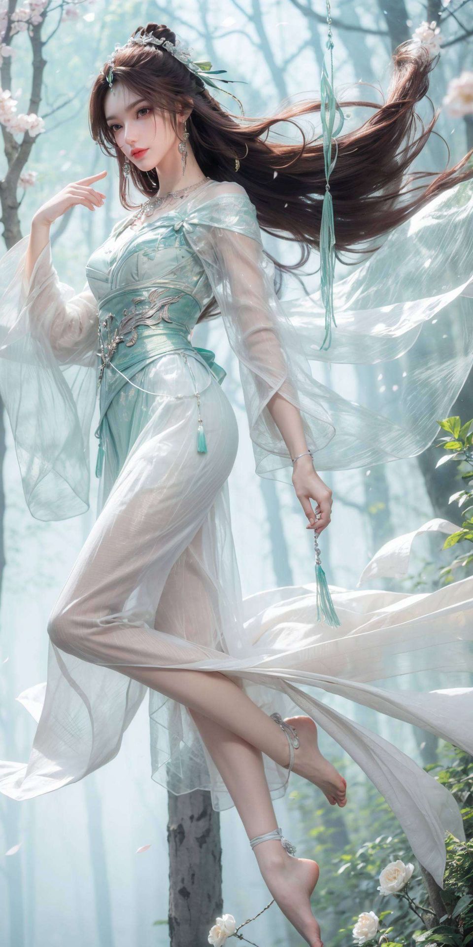 叶倾仙的国漫美女形象跃然屏上古风元素与现代极简iPhone壁纸完美融合