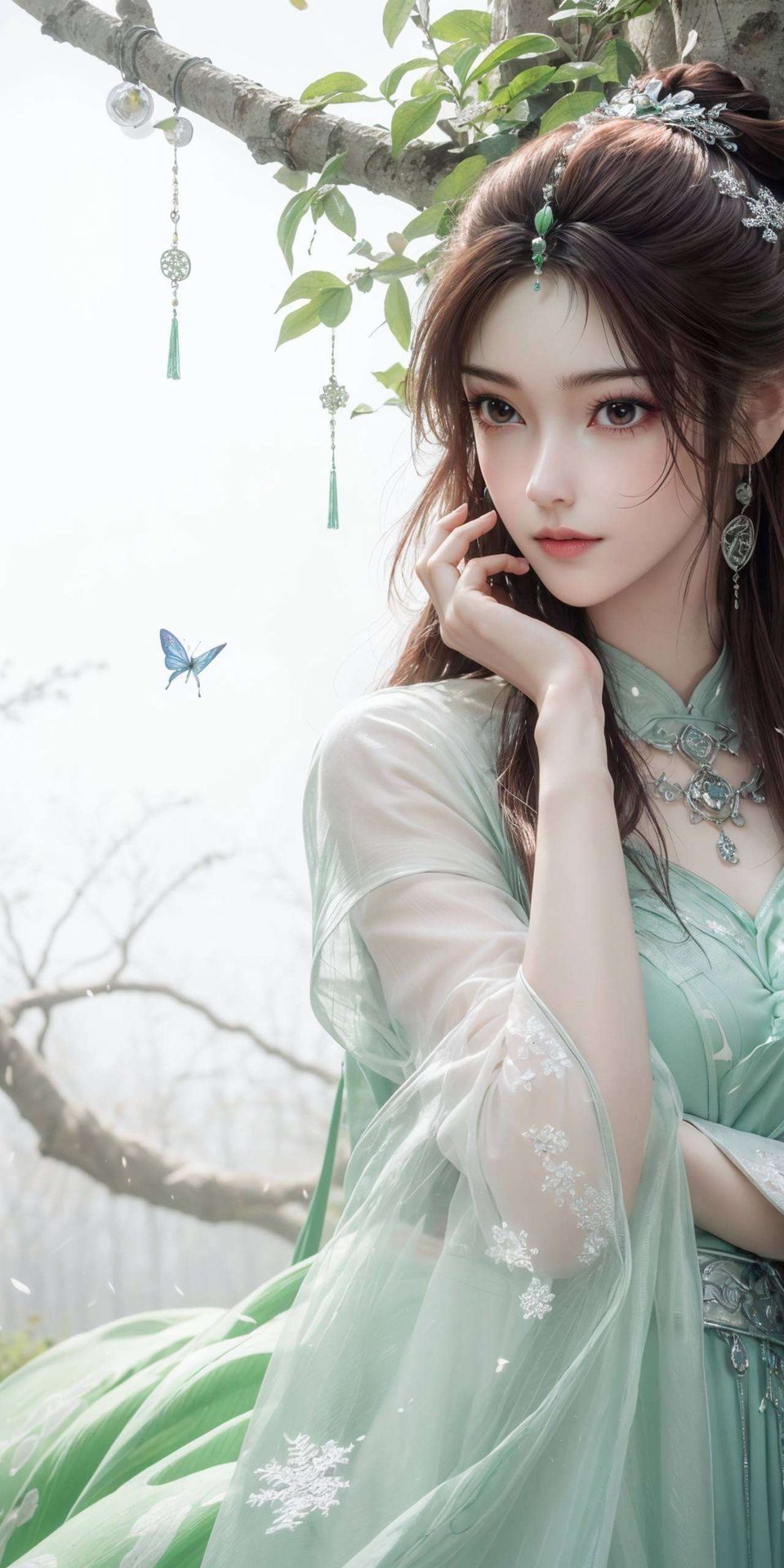 ins风的渲染叶倾仙的哭泣壁纸以其超清全身AI素材