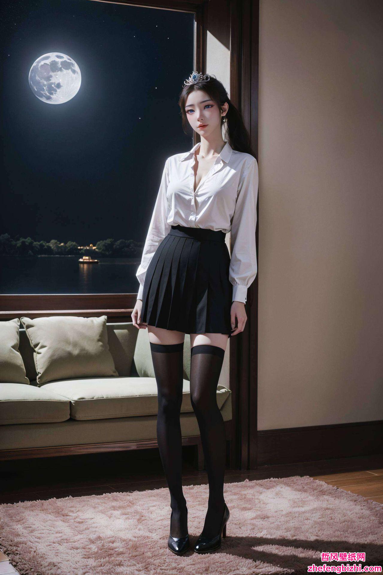 她的眼中闪烁着智慧的光芒是每一个桌面上的温馨小确幸