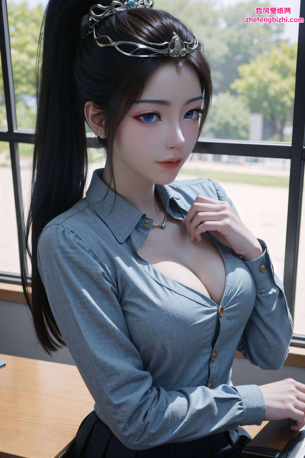 以她独特的魅力和甜美的微笑这款1920x1080的高清电脑壁纸