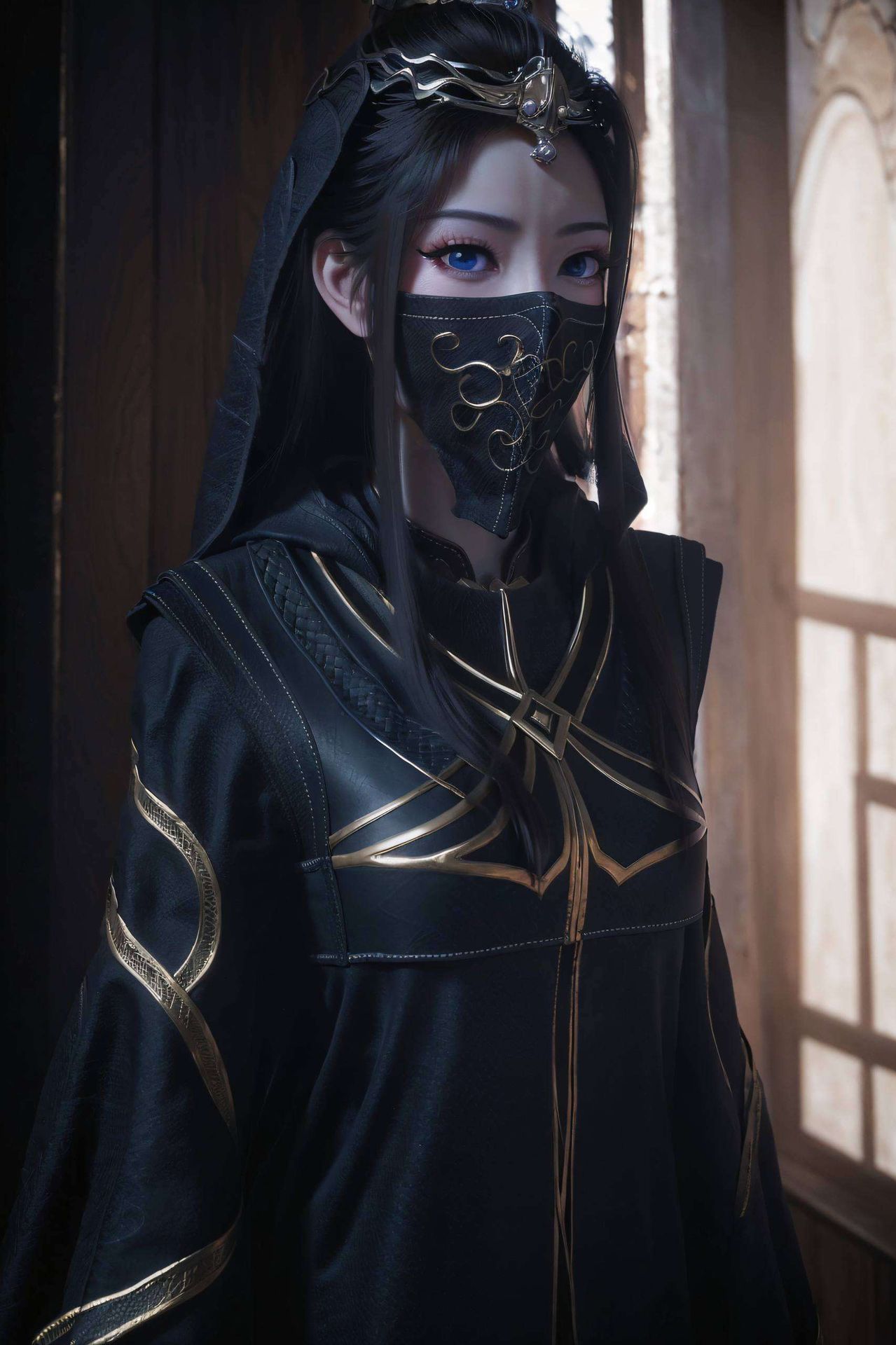 这款独特艺术风格的iPhone国漫女生壁纸让手机屏幕瞬间焕发新生