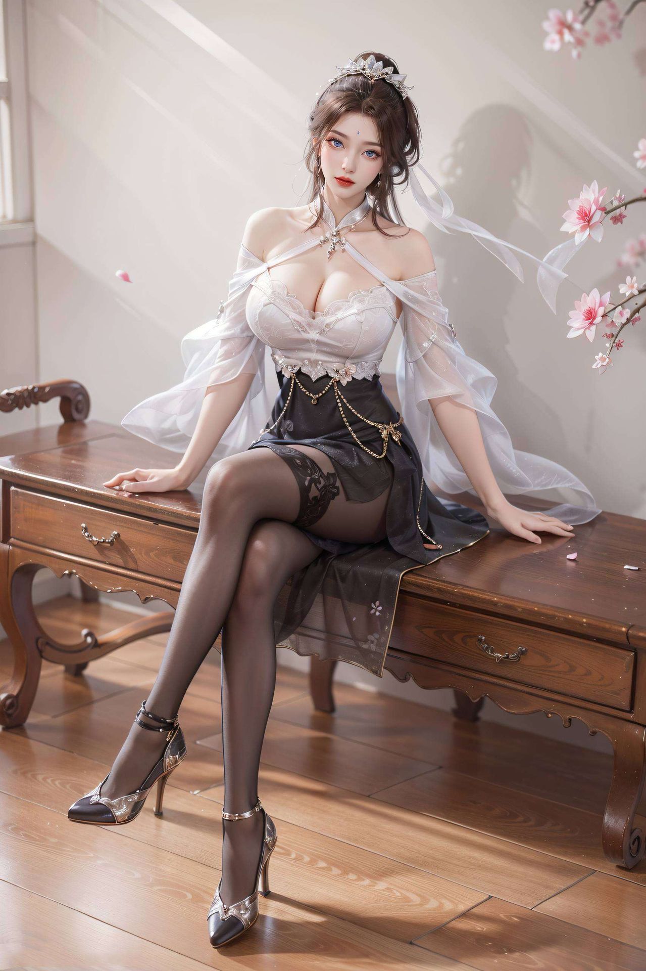 这款紫色极简4k高清AI美女壁纸高清画质让每一细节都栩栩如生