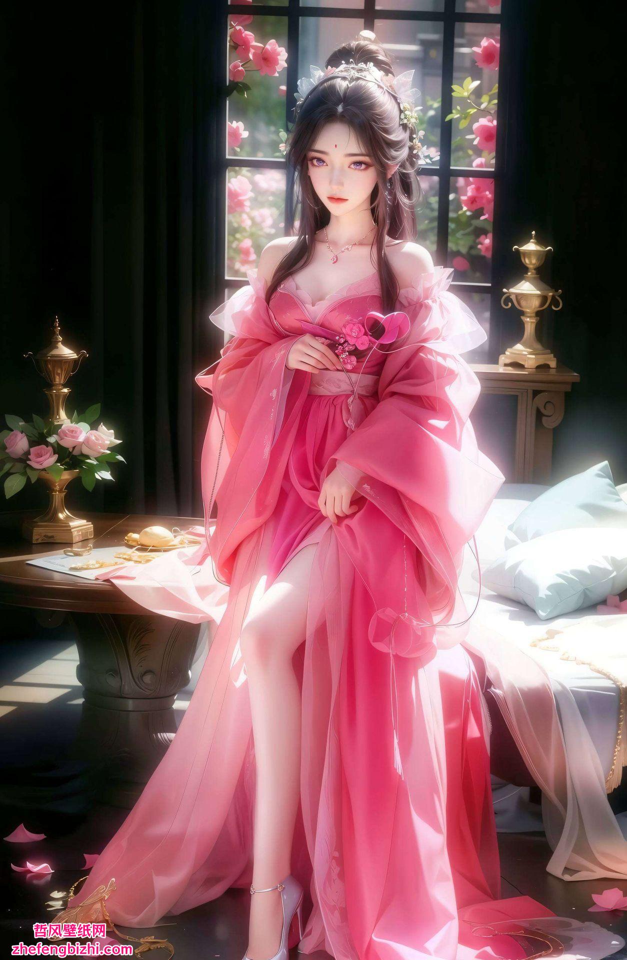 细腻描绘出AI美女的绝世容颜AI国漫女主惊艳亮相！4K高清画质