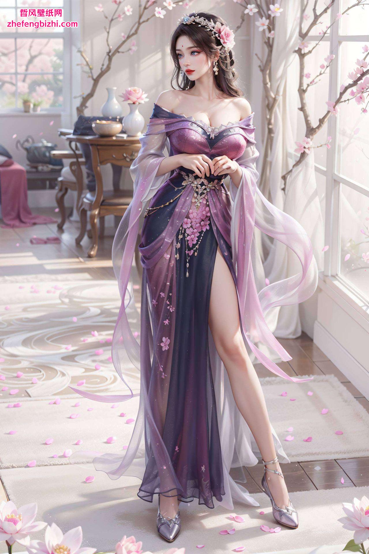 融合了现代科技与古典美学的精妙结合以月婵AI为主题