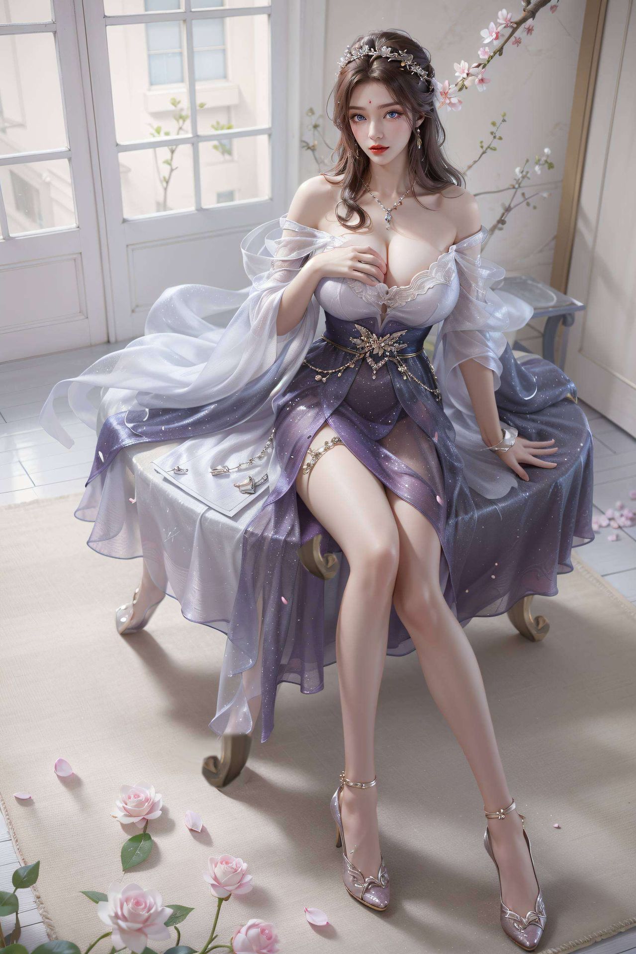 月婵美甲邂逅极简安卓AI国漫壁纸