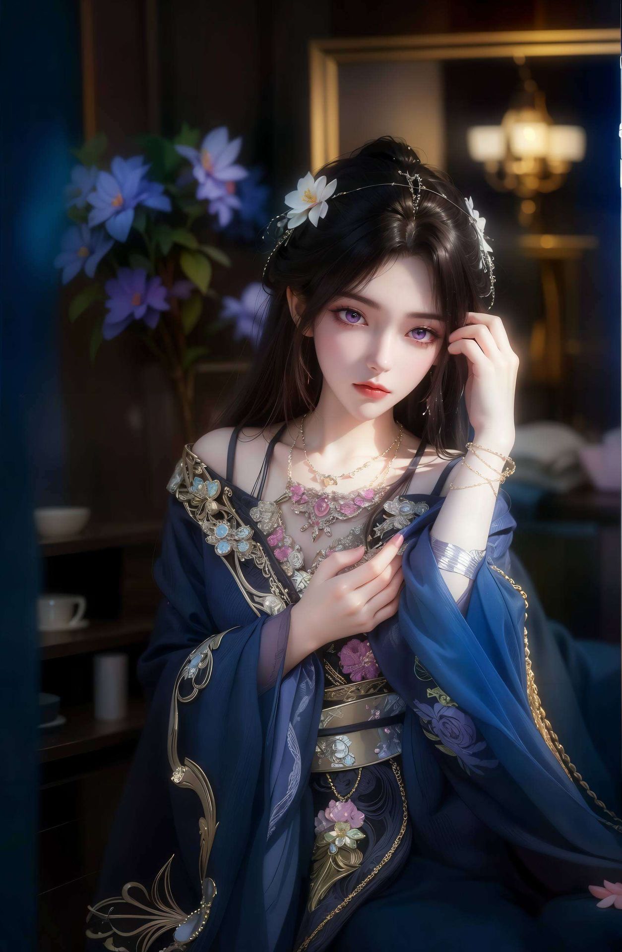 为你的电脑桌面增添一抹不凡的艺术气息宛如国漫中的女神走出了屏幕