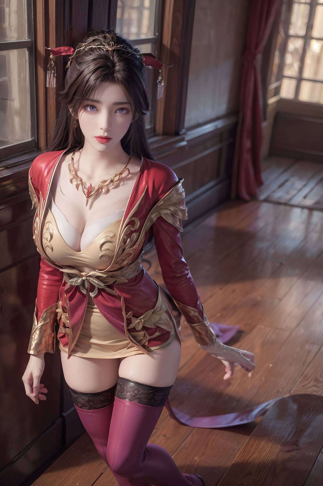 每一笔每一划以静态国漫女主ai的精细描绘