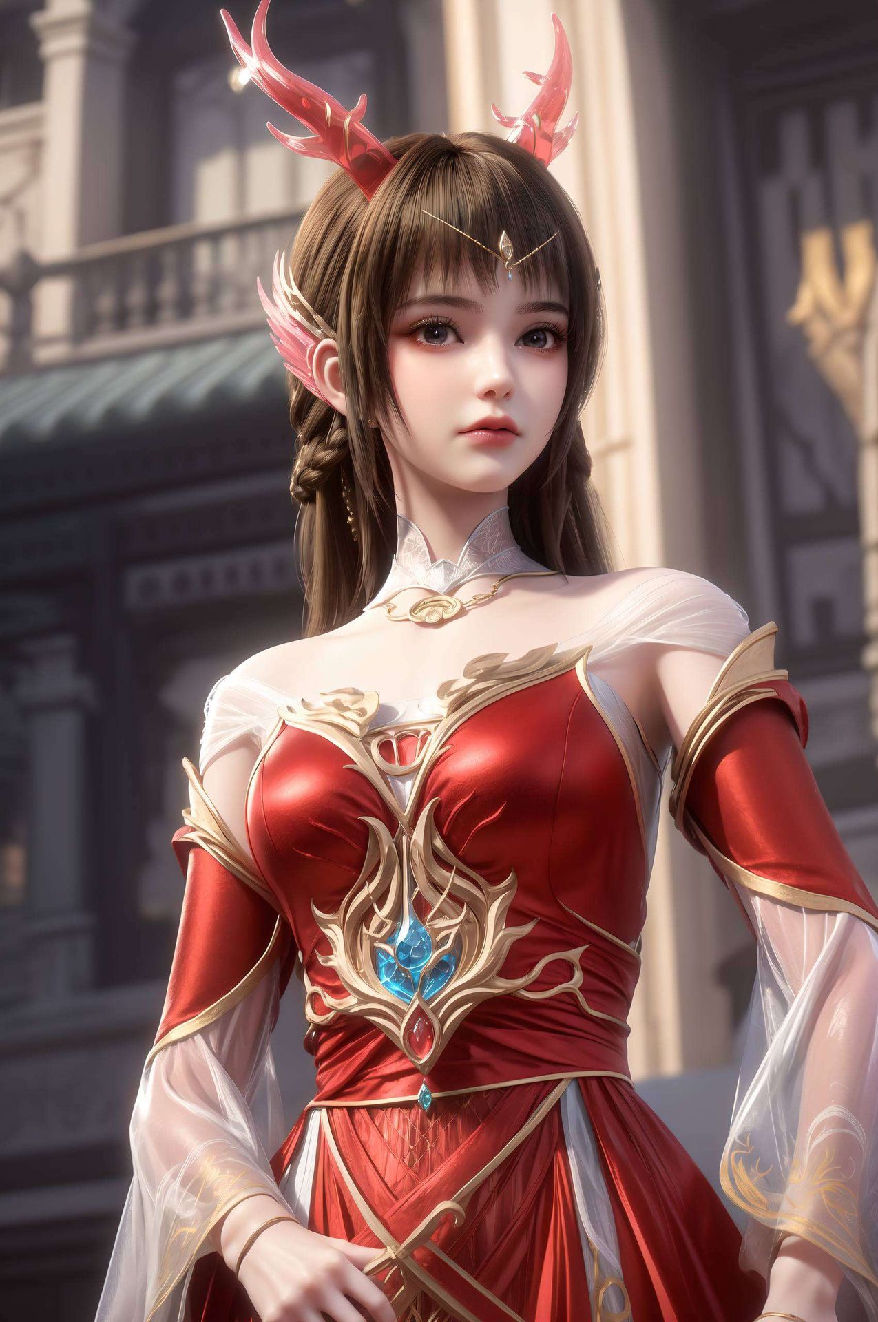 细腻描绘每一个细节这款AI国漫美女壁纸