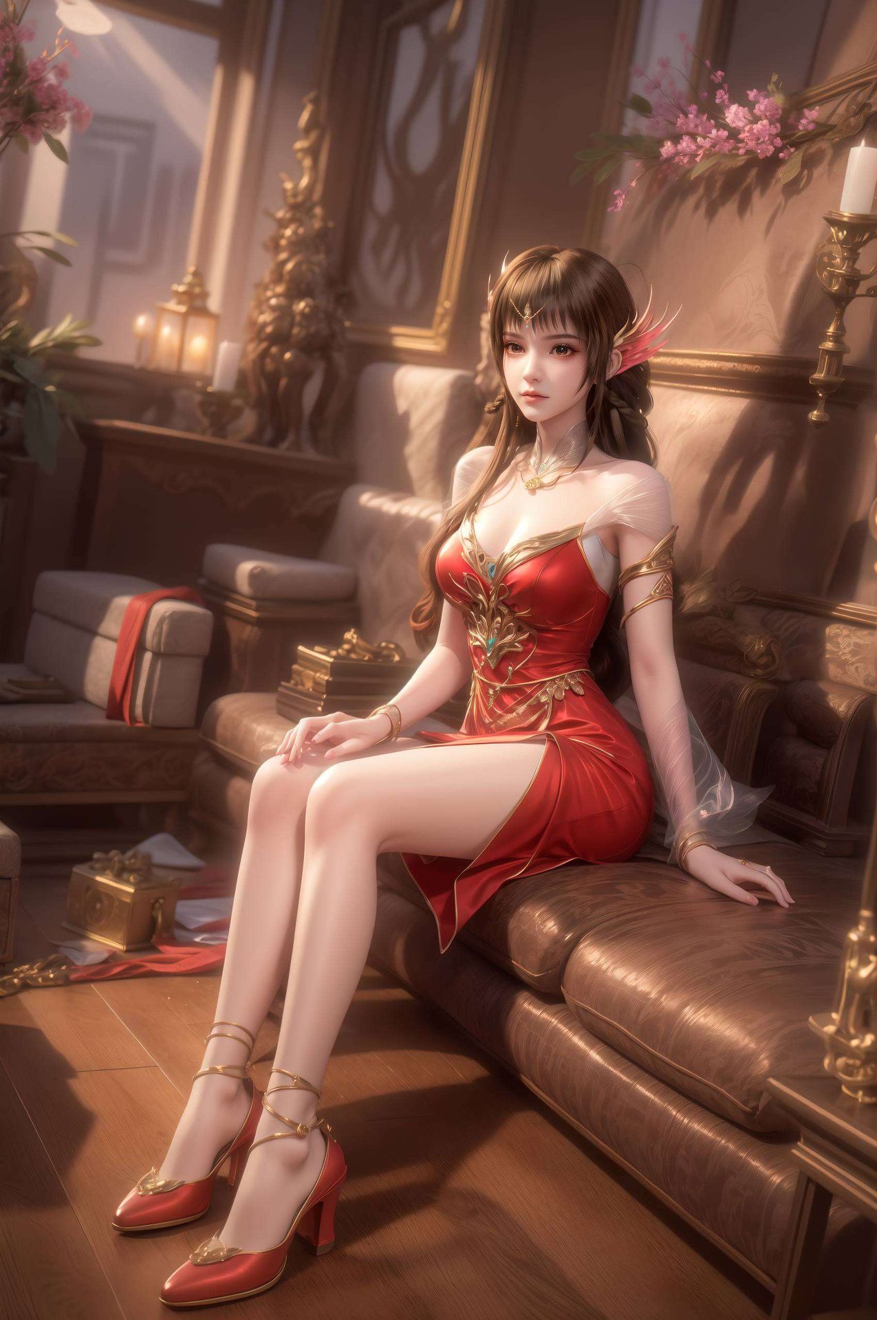 4K分辨率下的细腻笔触云落高清壁纸映入眼帘