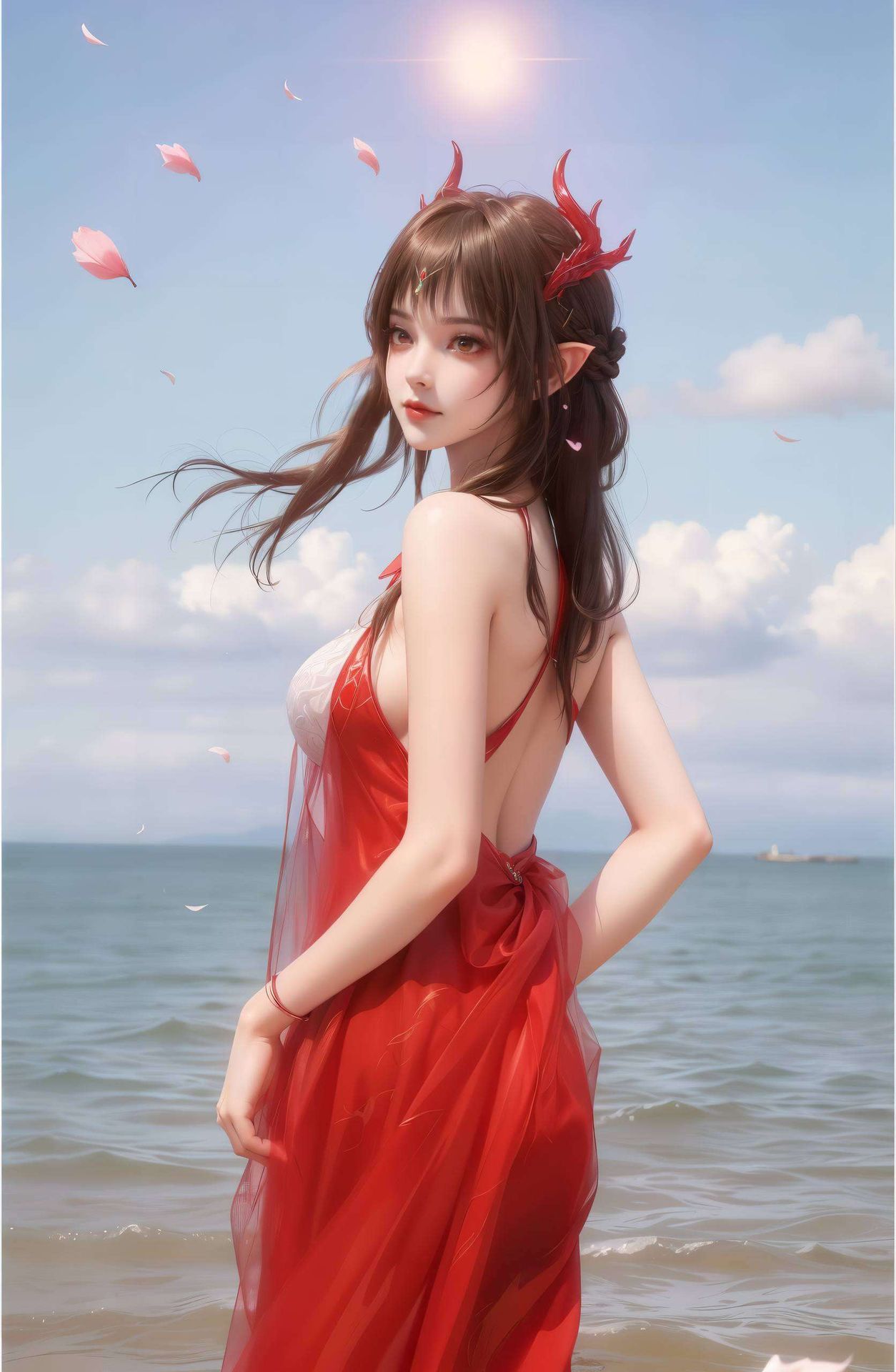 高清细腻云落沐浴动态壁纸