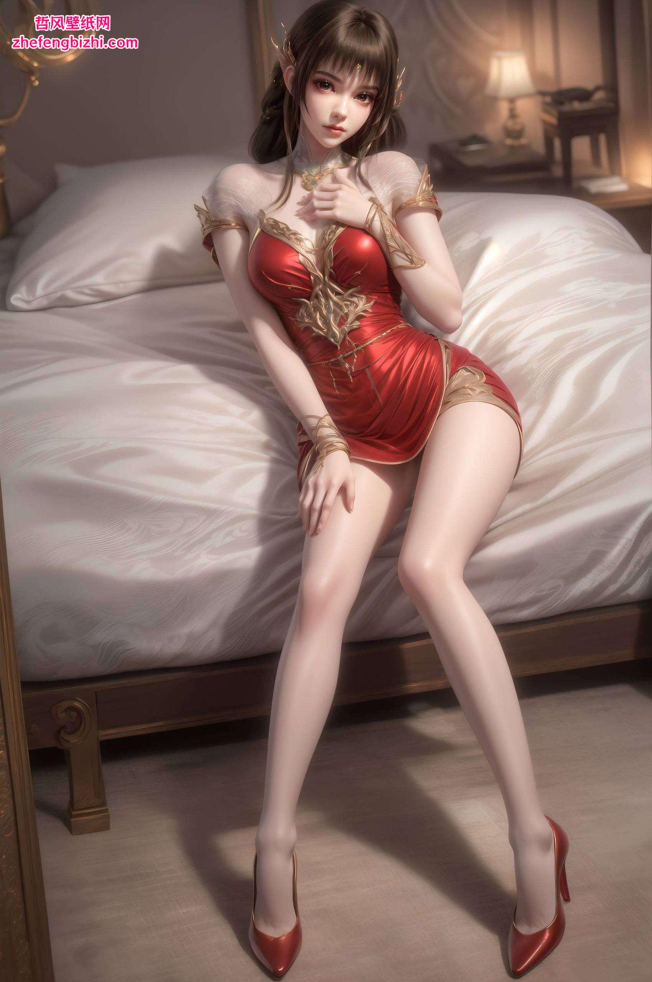 这款高清AI人物神态素材以波西米亚风格为灵感