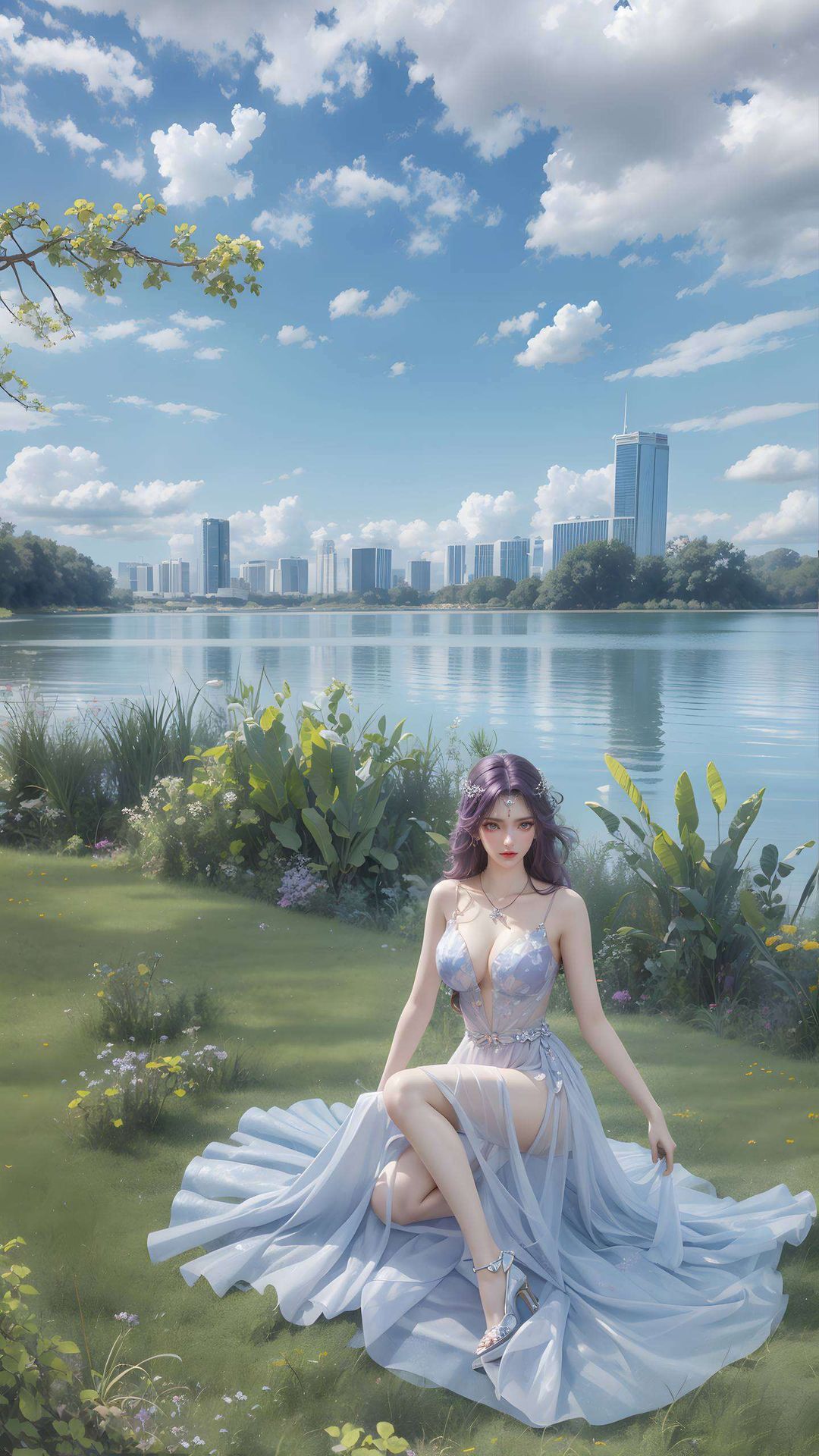 以AI绘画技巧勾勒骨骼素材打造出这款云曦壁纸