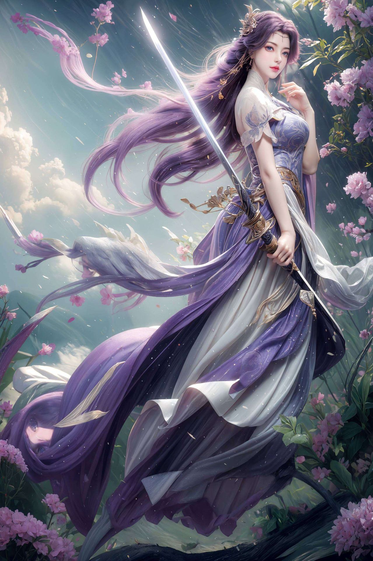 IPAD上的AI美女AI绘画艺术风华尽显