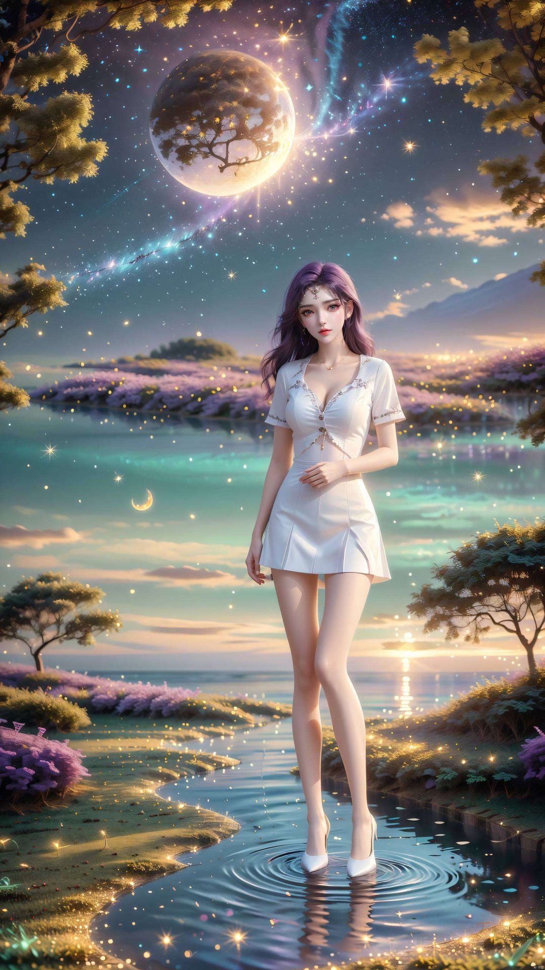 她那优雅的身姿降临在你的复古平板