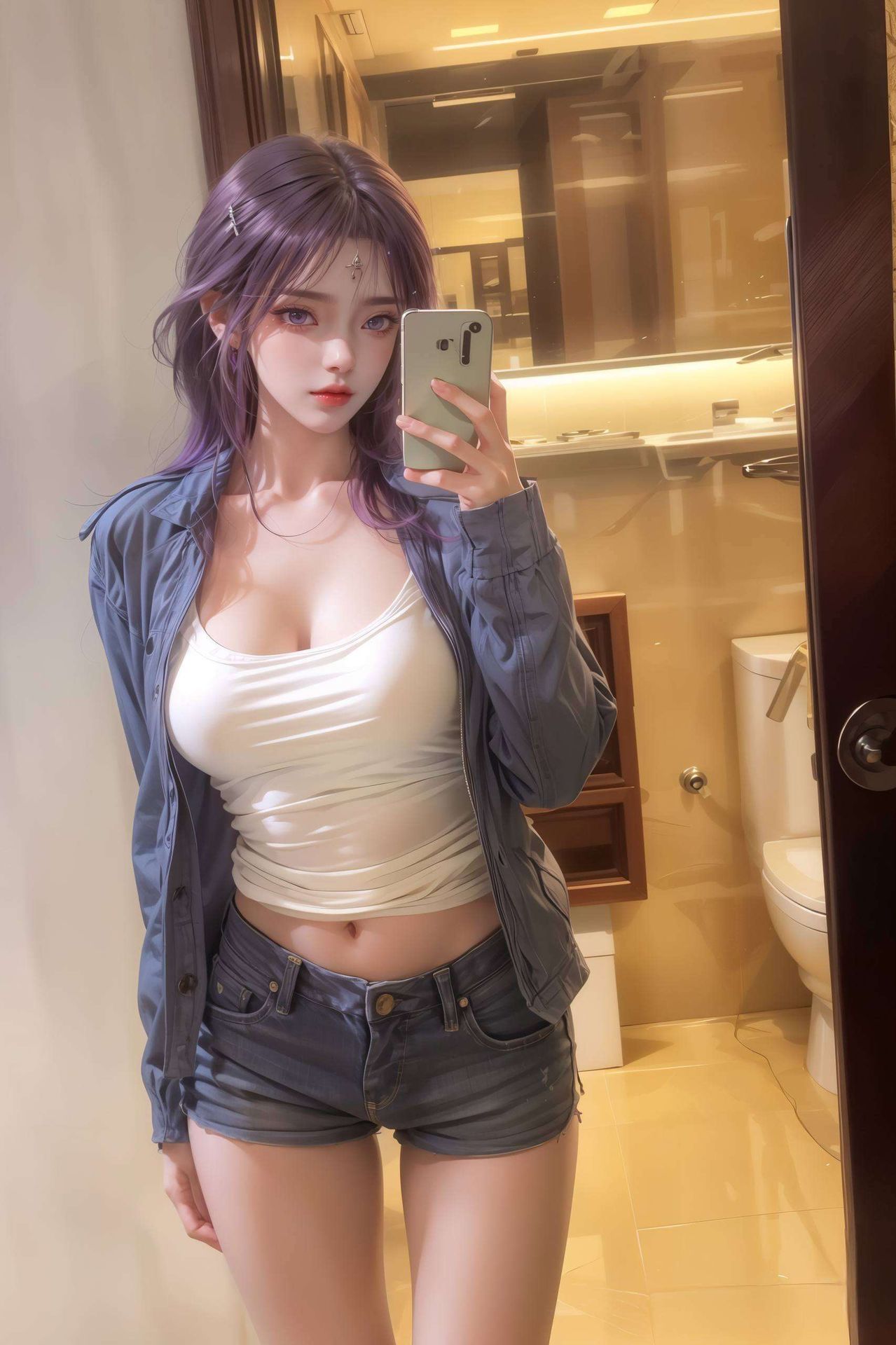 简约而不失华丽尽显AI国漫女神风采