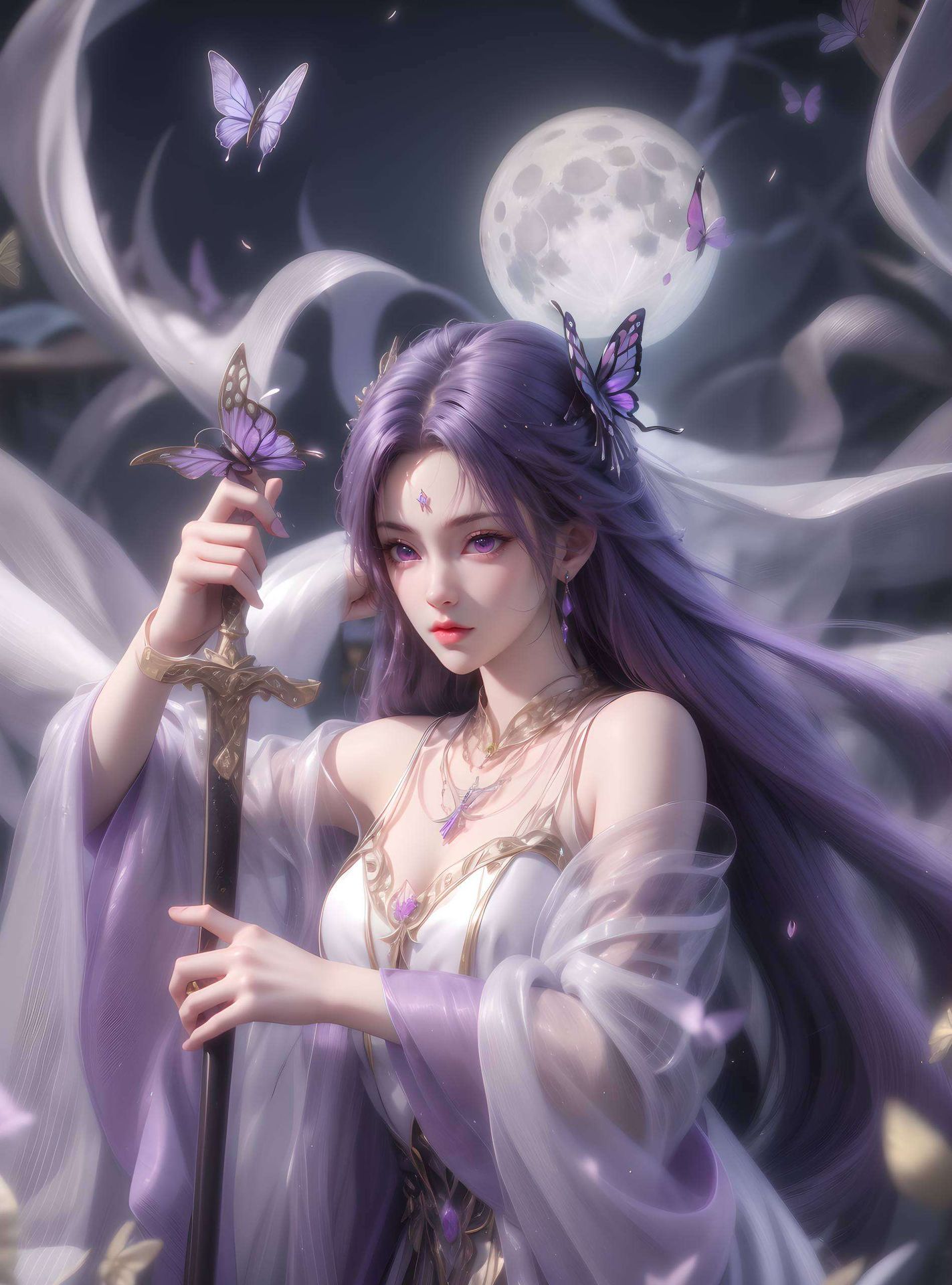 云曦轻披古装婉约如画