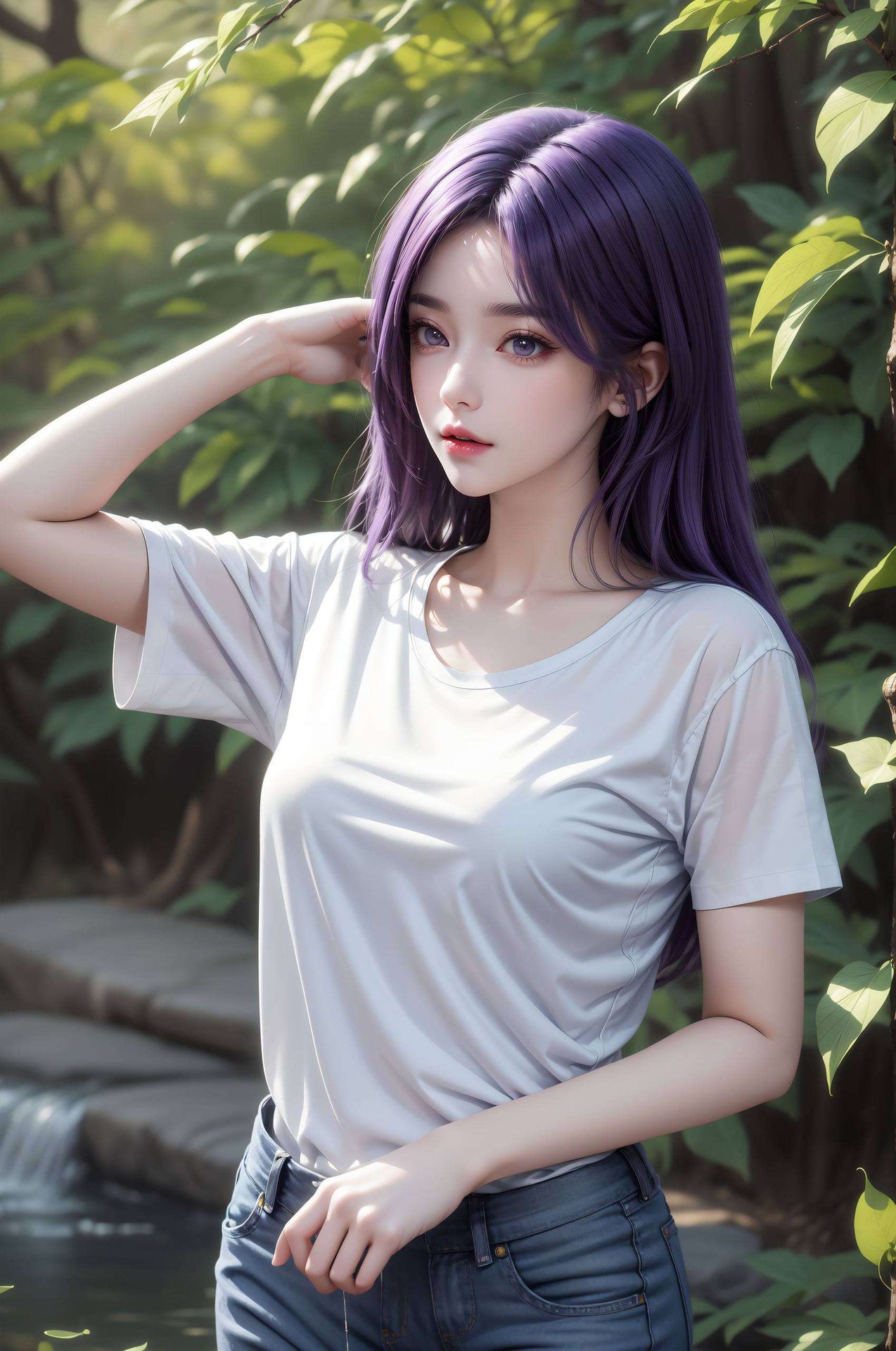 感受那独特的动态壁纸之美AI绘画的【ai绘画人物表情参考图赛博朋克2k高清ai女神】壁纸