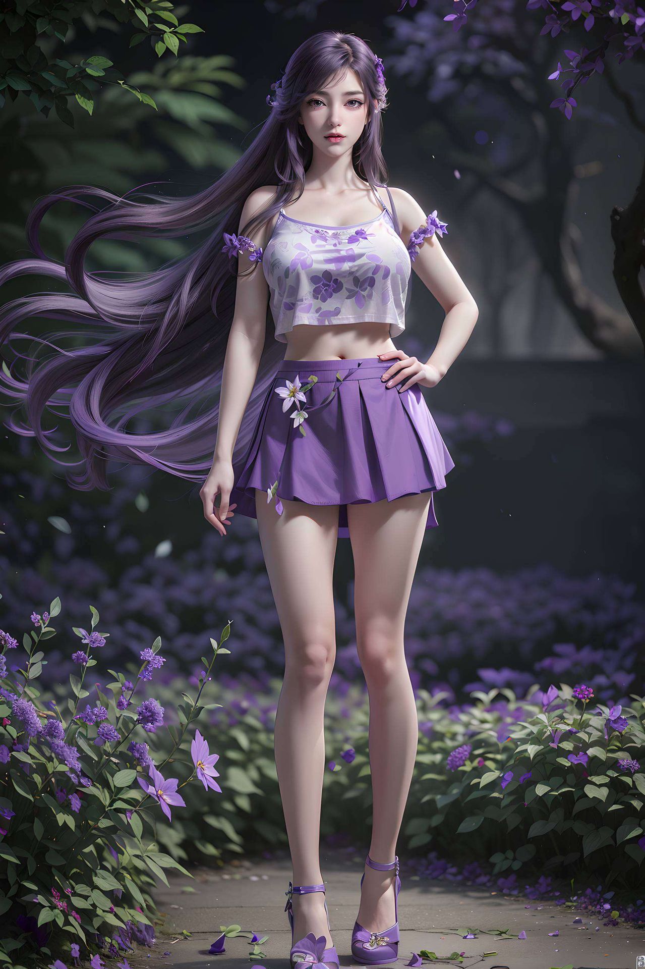 沉浸在粉色的梦幻之中国漫美女的细腻笔触