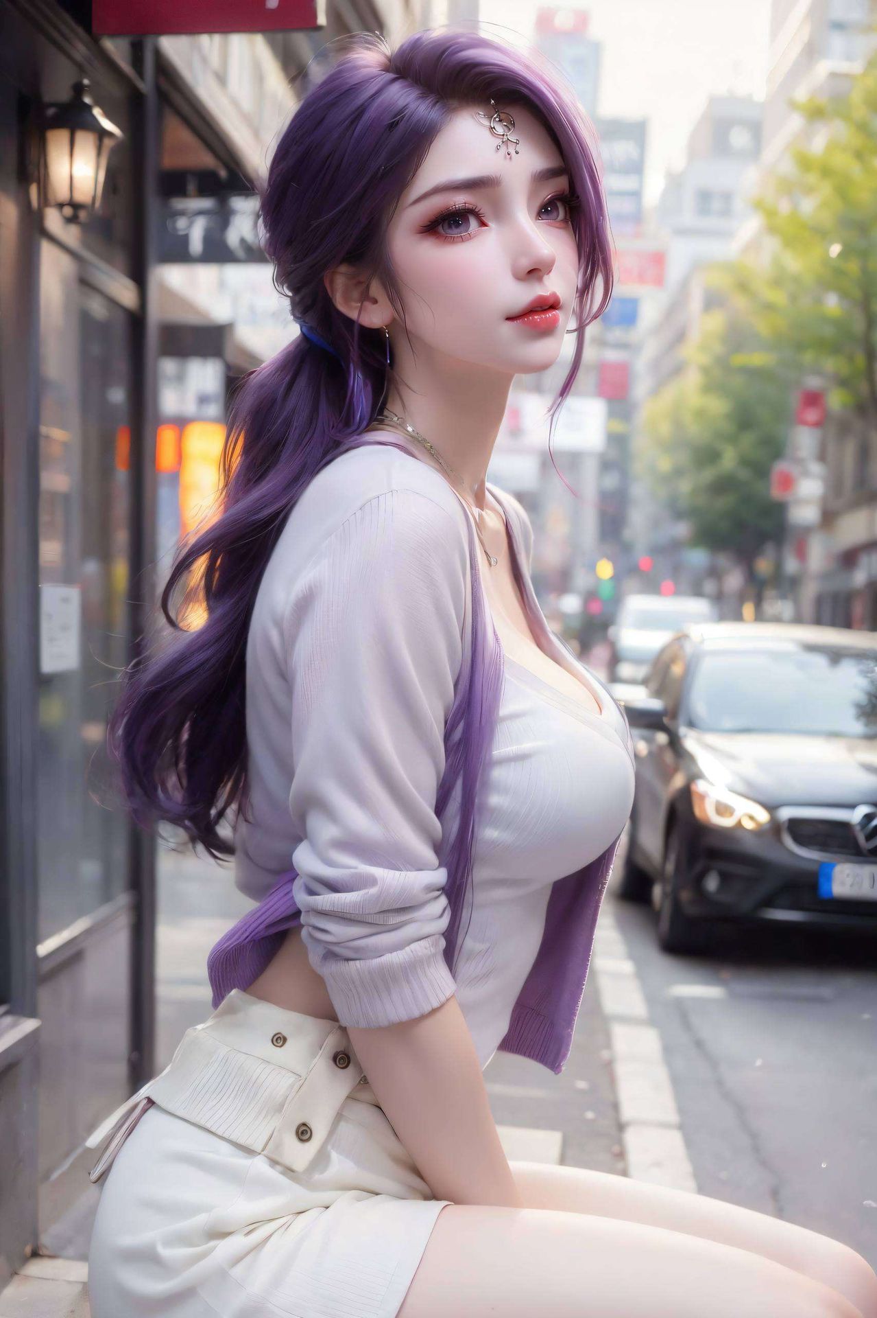 带你领略古典与现代的交融之美犹如国漫美女的渐变画卷