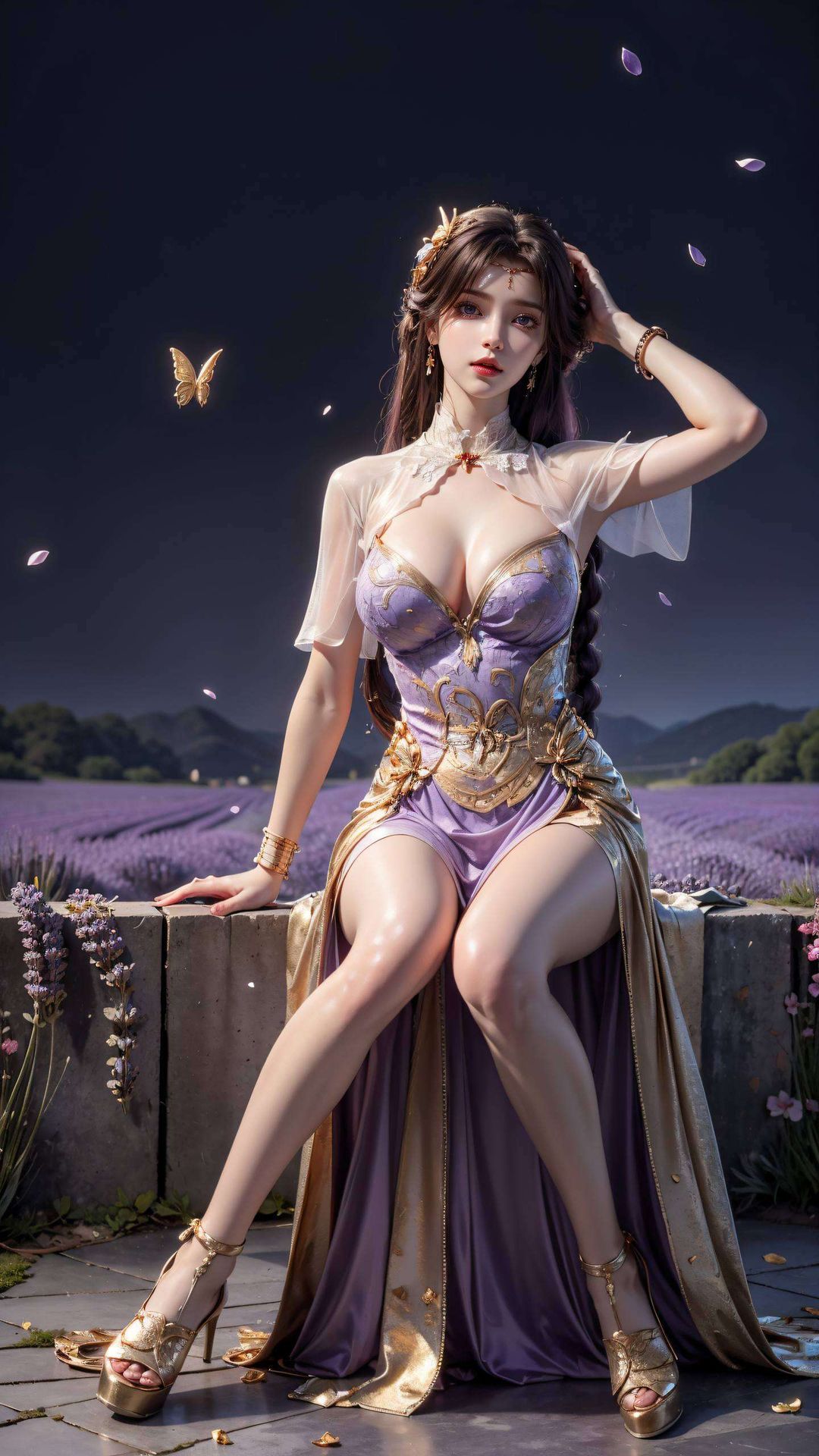 2K分辨率高清壁纸【静态国漫女主AI花卉】系列