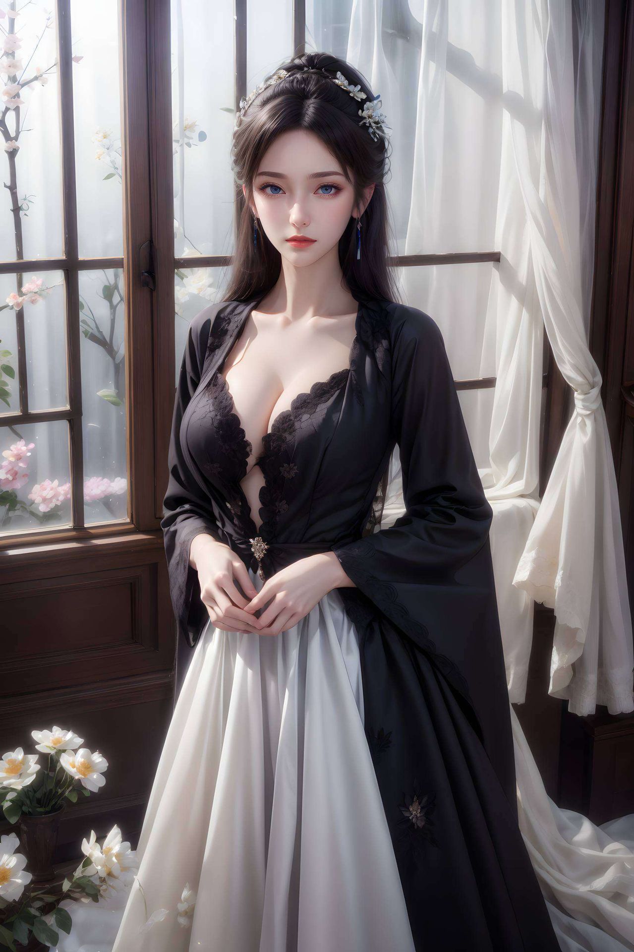 这款超精致的1080p国漫女神唯美手机壁纸以战王云曦落泪的瞬间为灵感